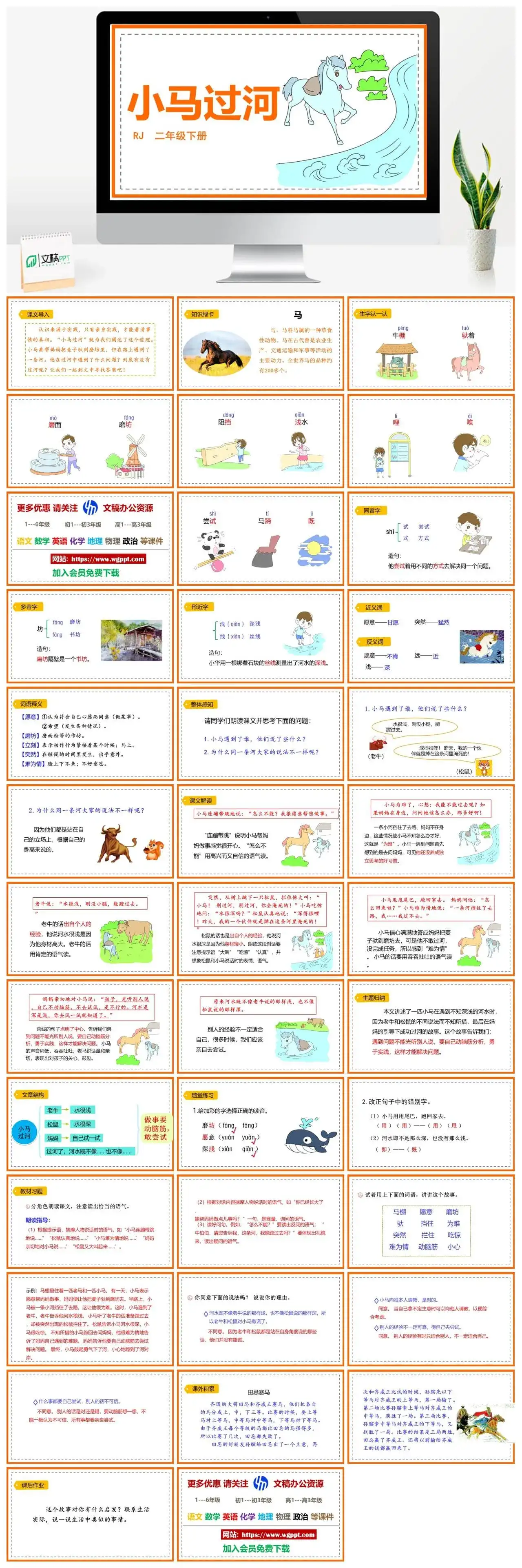 人教部编版二年级语文下册PPT课件小马过河