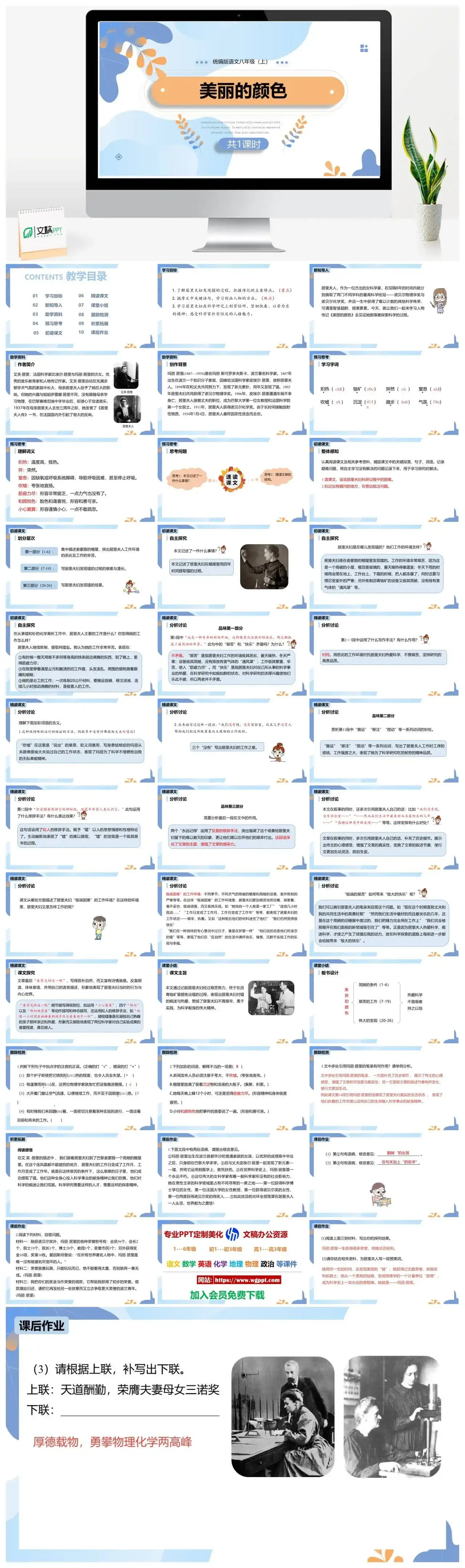 统编版八年级语文上册PPT课件美丽的颜色