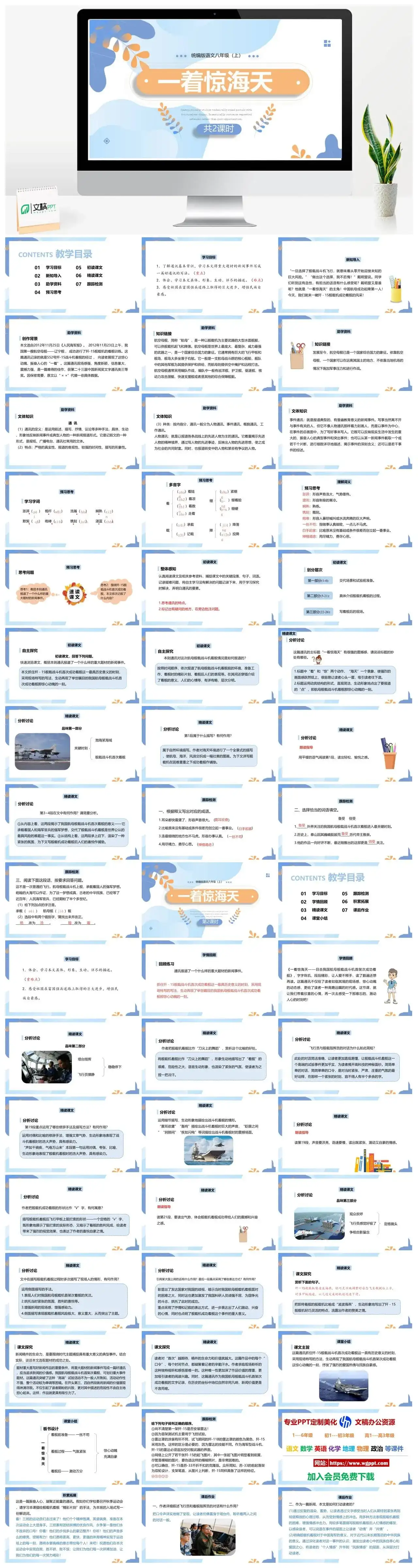 统编版八年级语文上册PPT课件一着惊海天
