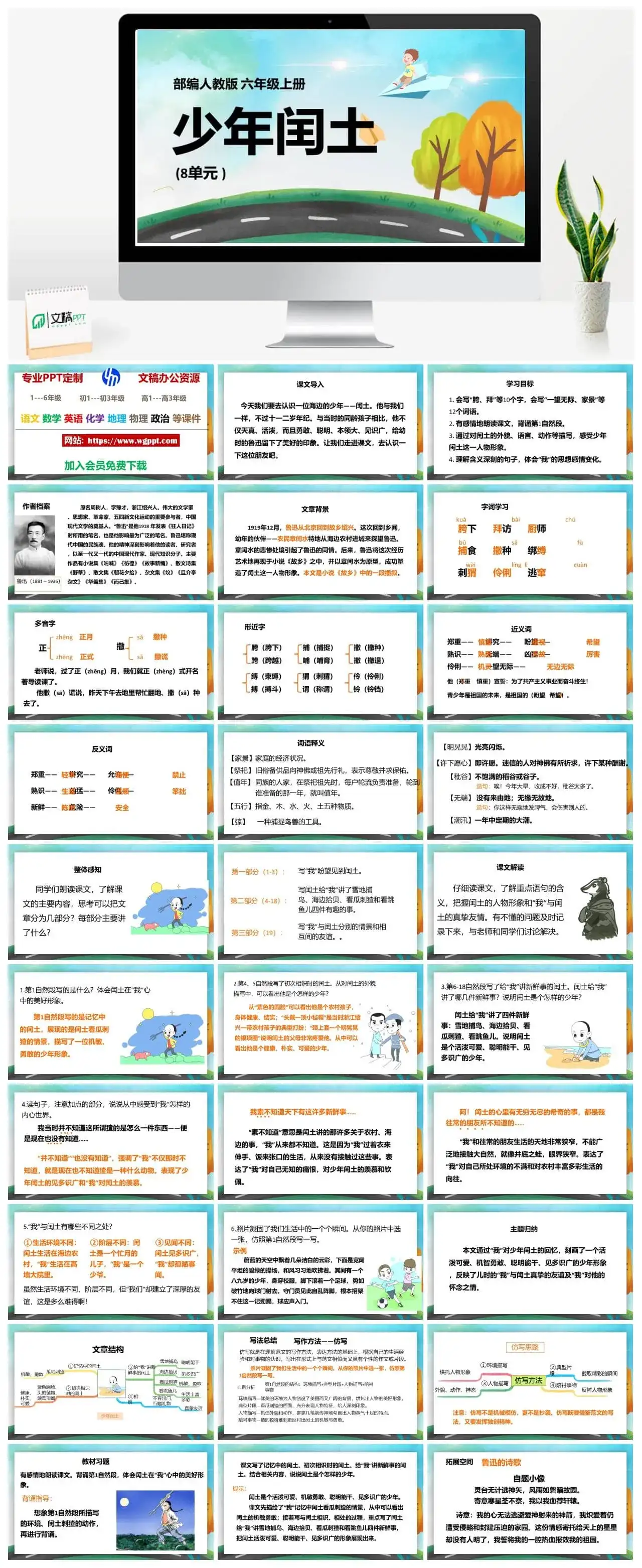 人教部编版语文六年级上册PPT课件少年闰土