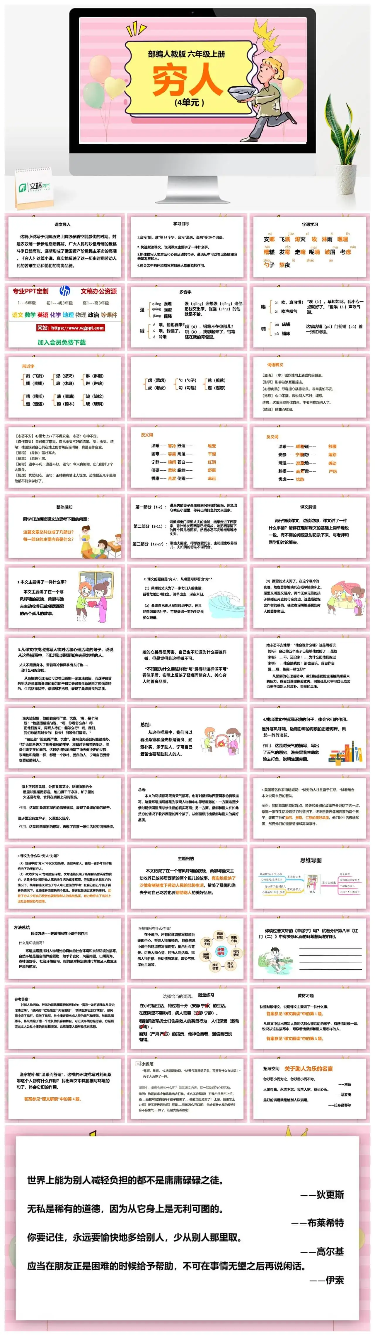 人教部编版语文六年级上册PPT课件穷人
