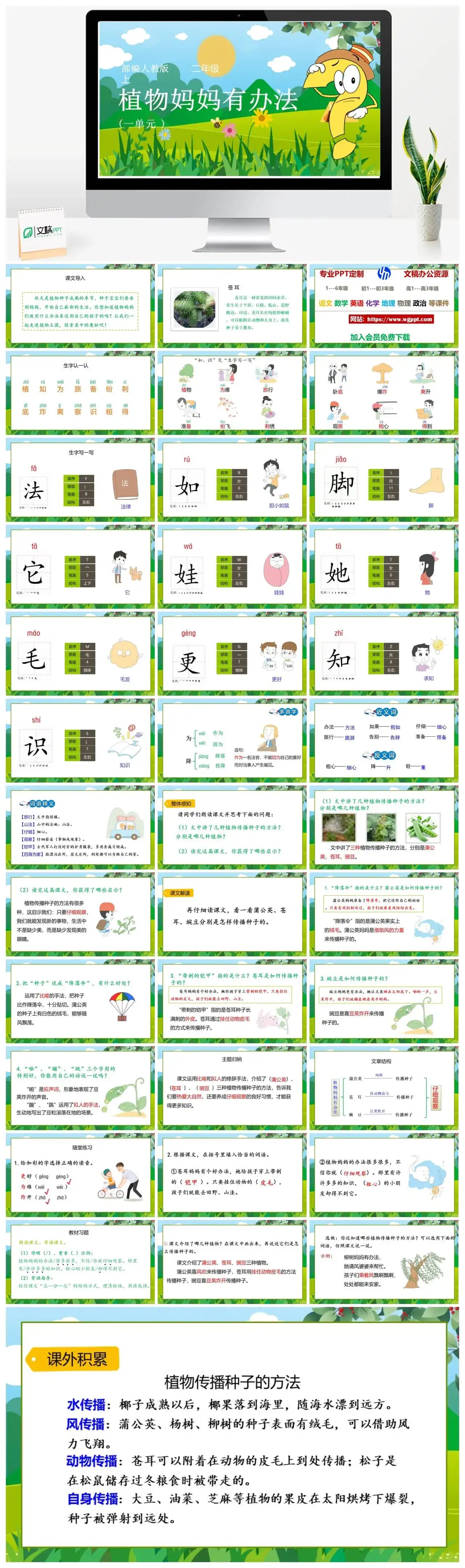 人教部编版语文二年级上册PPT课件植物妈妈有办法