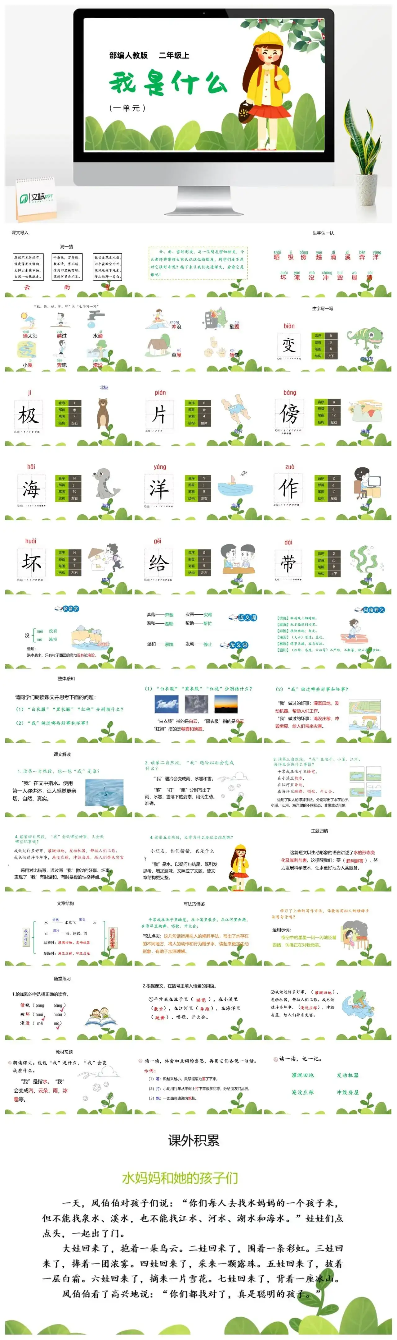 人教部编版语文二年级上册PPT课件我是什么