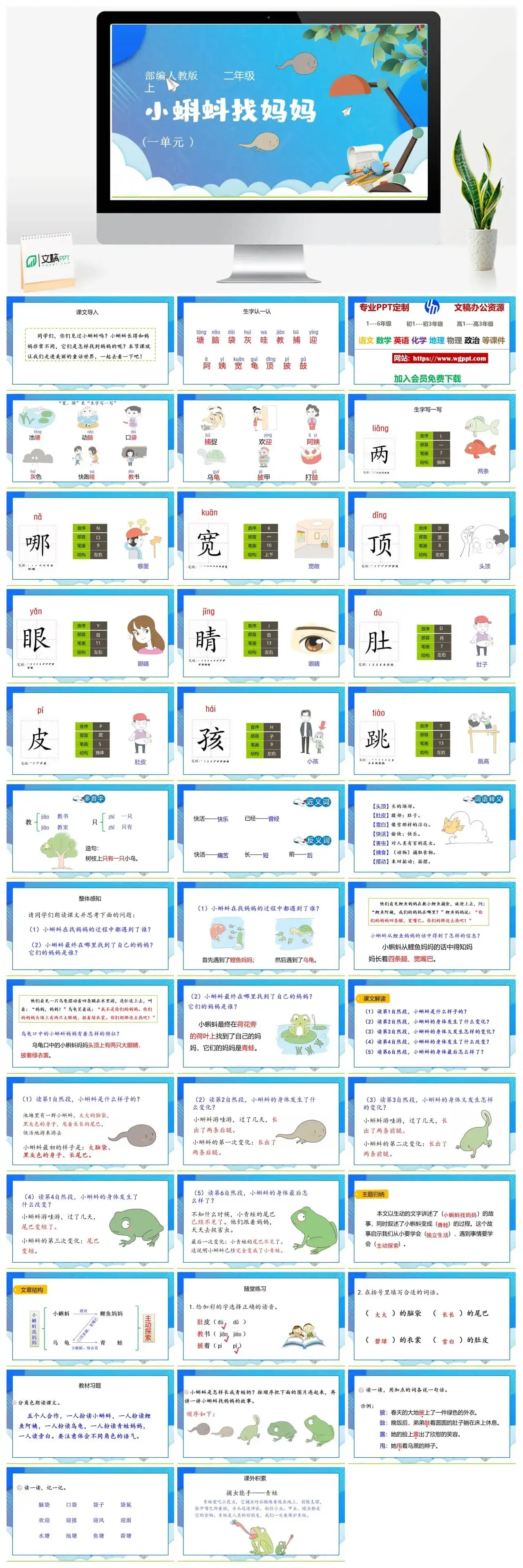 人教部编版语文二年级上册PPT课件小蝌蚪找妈妈