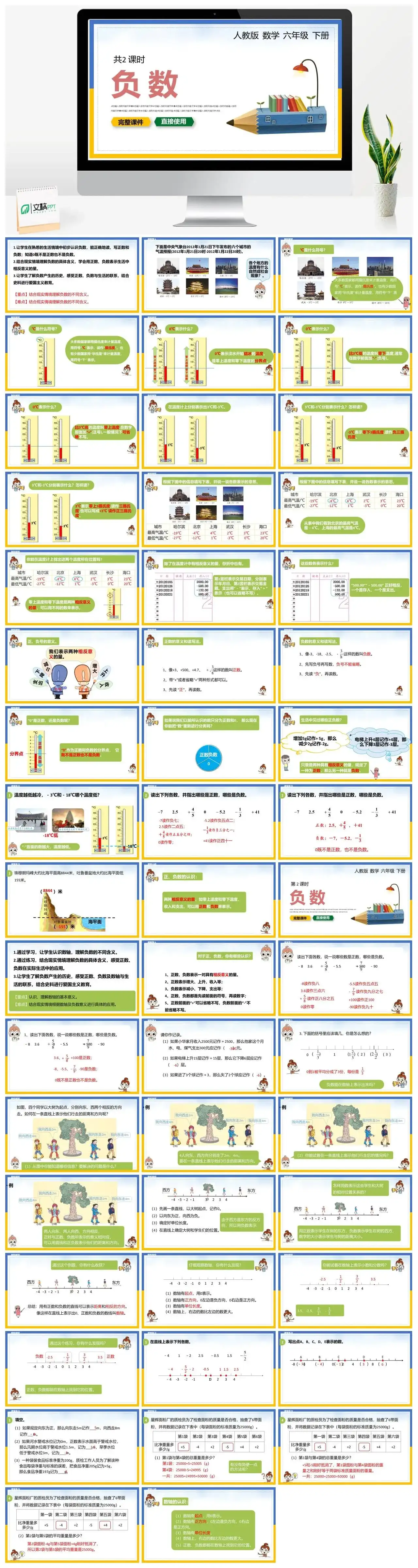 人教版六年级数学下册人教版数学六年级下册PPT课件负数共计2课时