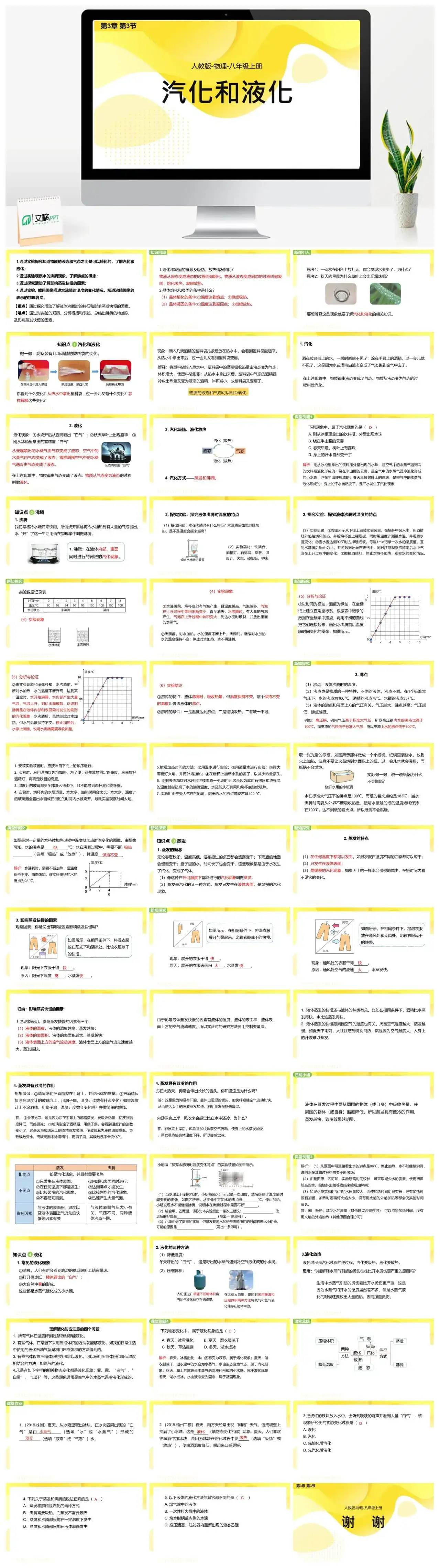人教物理八年级人教物理八年级上册课件第六章汽化和液化