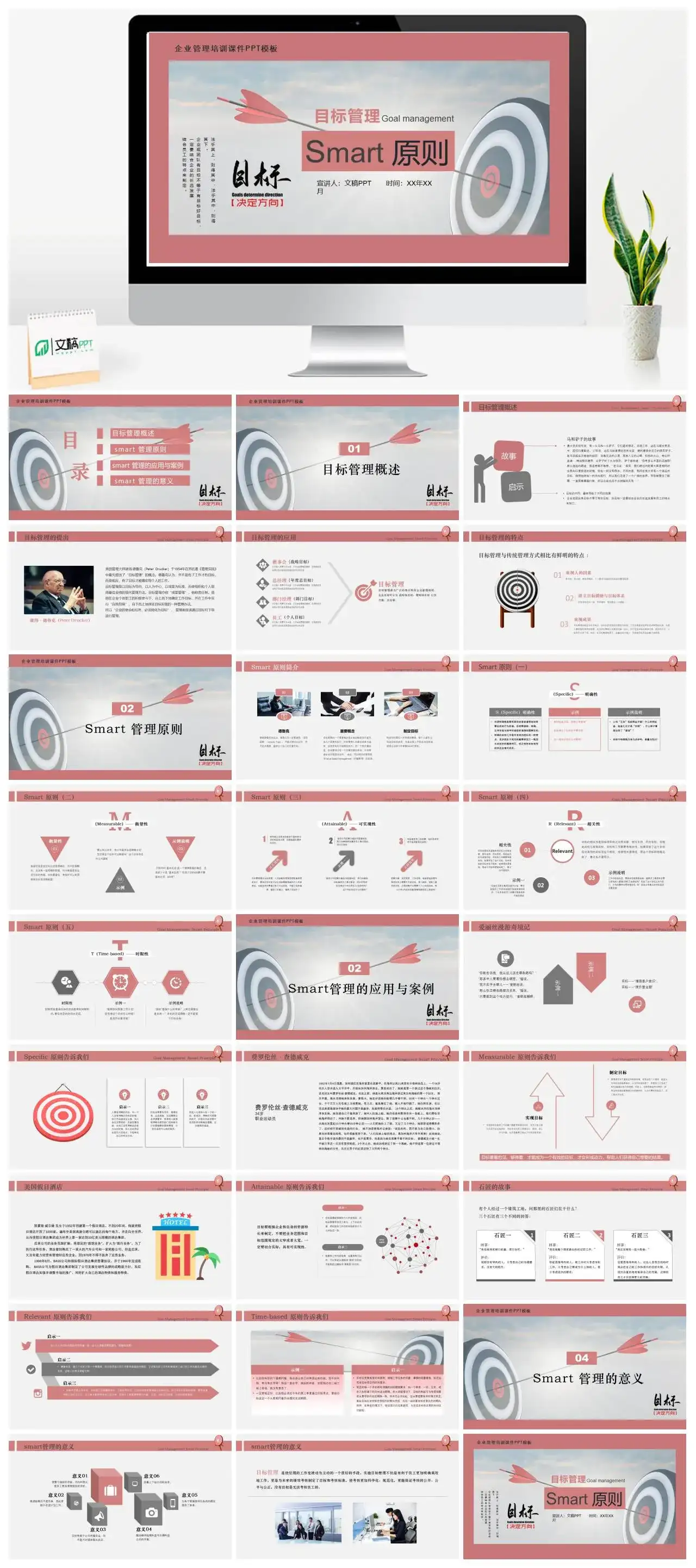 扁平化目标管理企业管理培训课件PPT模板