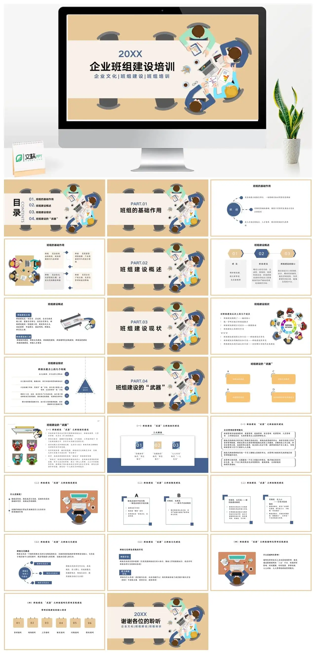 企业班组建设培训ppt模板