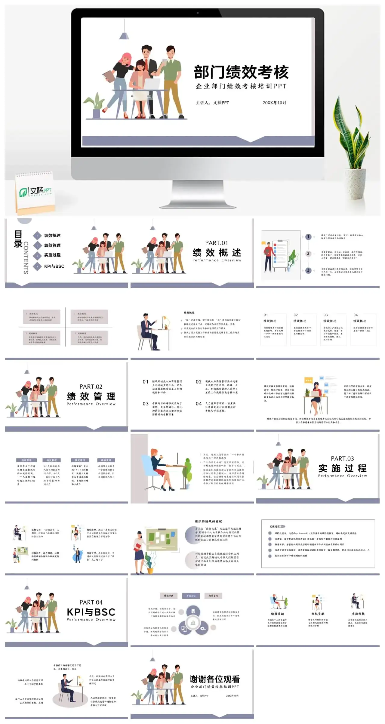 企业部门绩效考核培训ppt模板