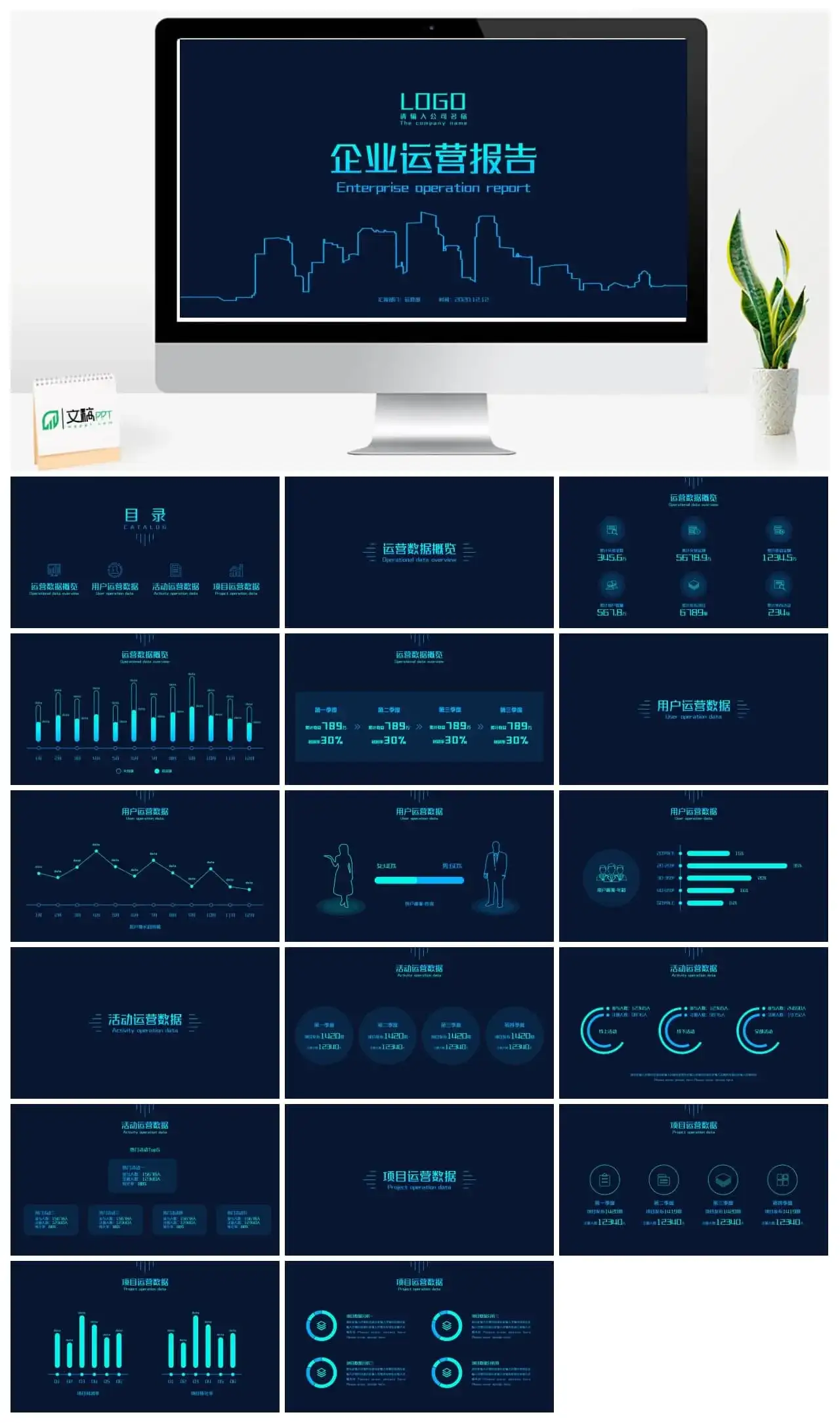 企业部门运营报告ppt模板