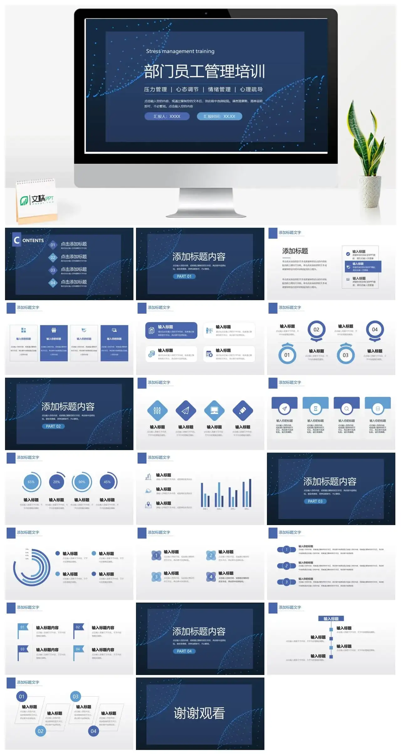 部门员工管理培训工作PPT模板