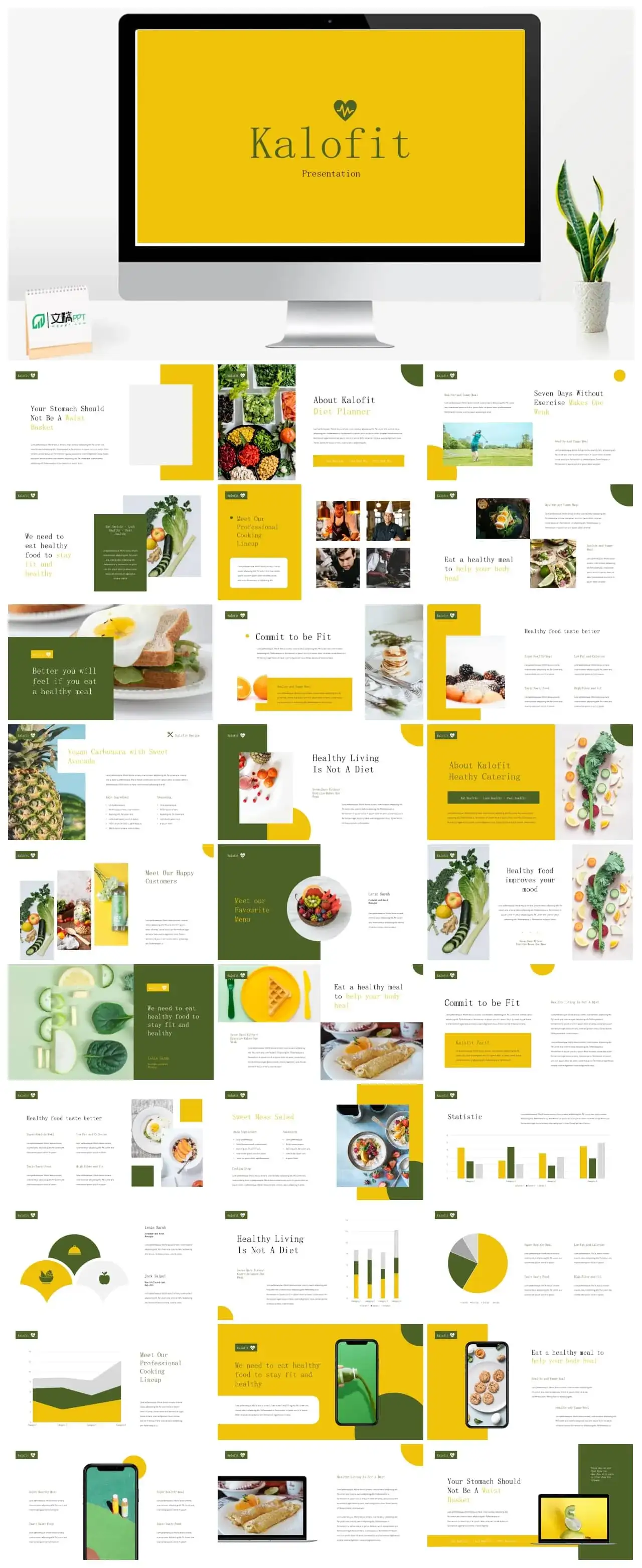 绿色健康食品公司介绍PPT模板