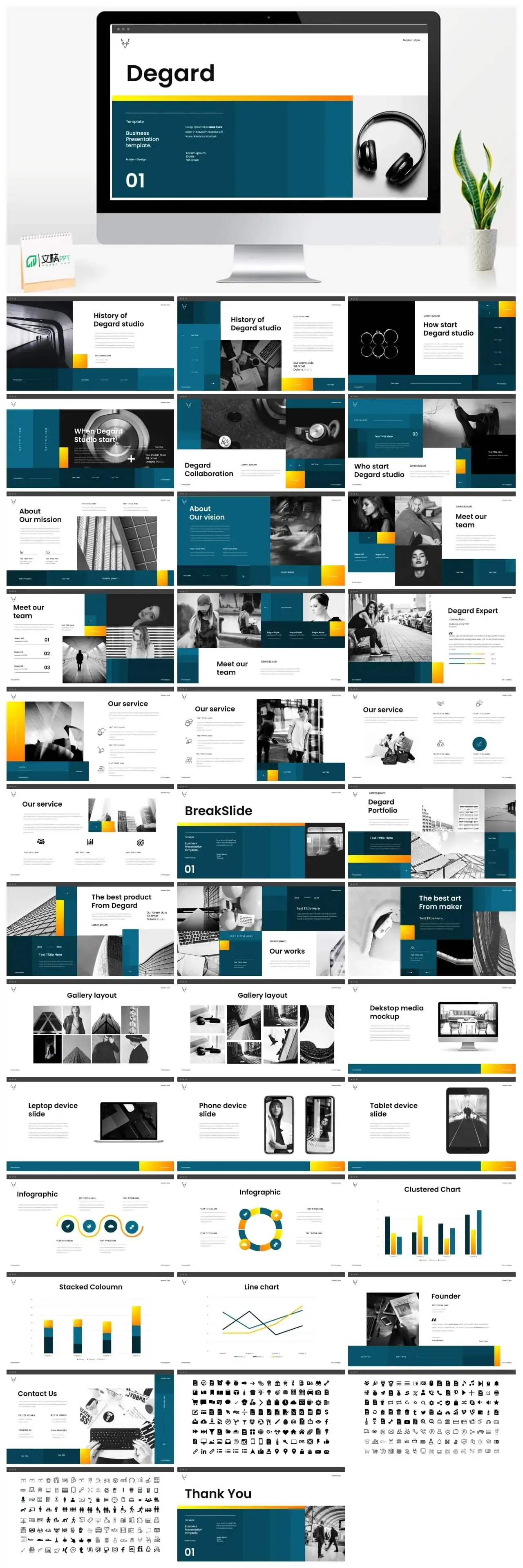 黑白商务工作汇报PPT模板