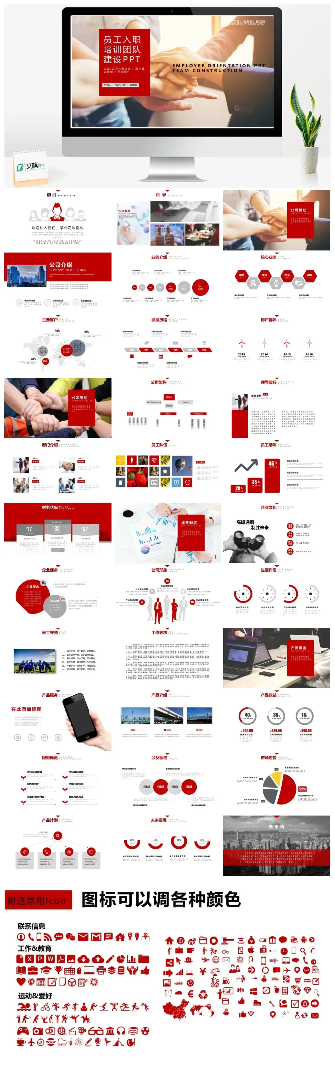 员工入职团队建设管理培训课件PPT模板