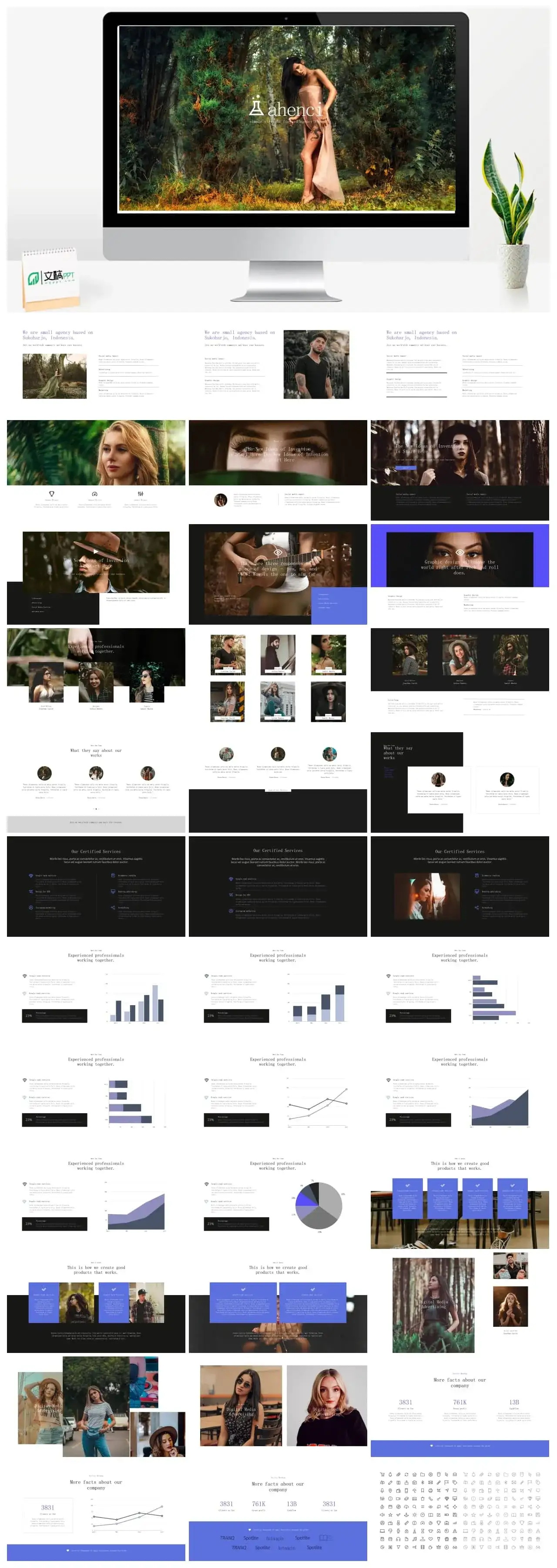 黑色欧美时尚工作汇报PPT模板