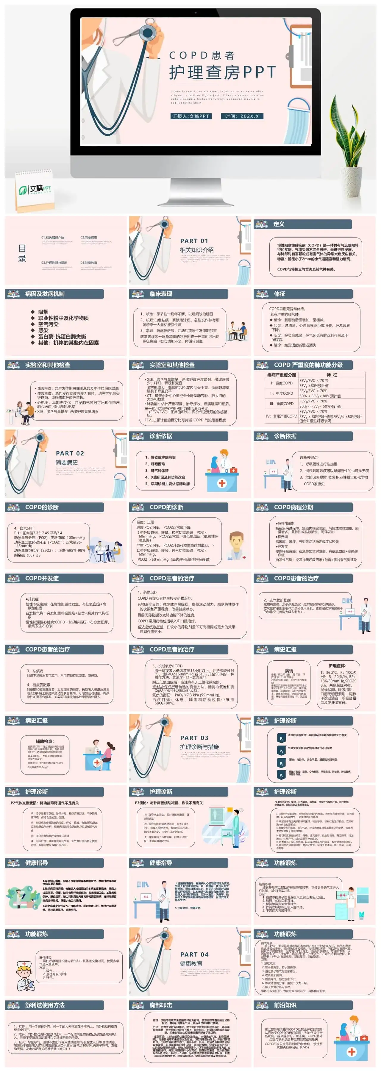 护理查房医学检验汇报的ppt模板