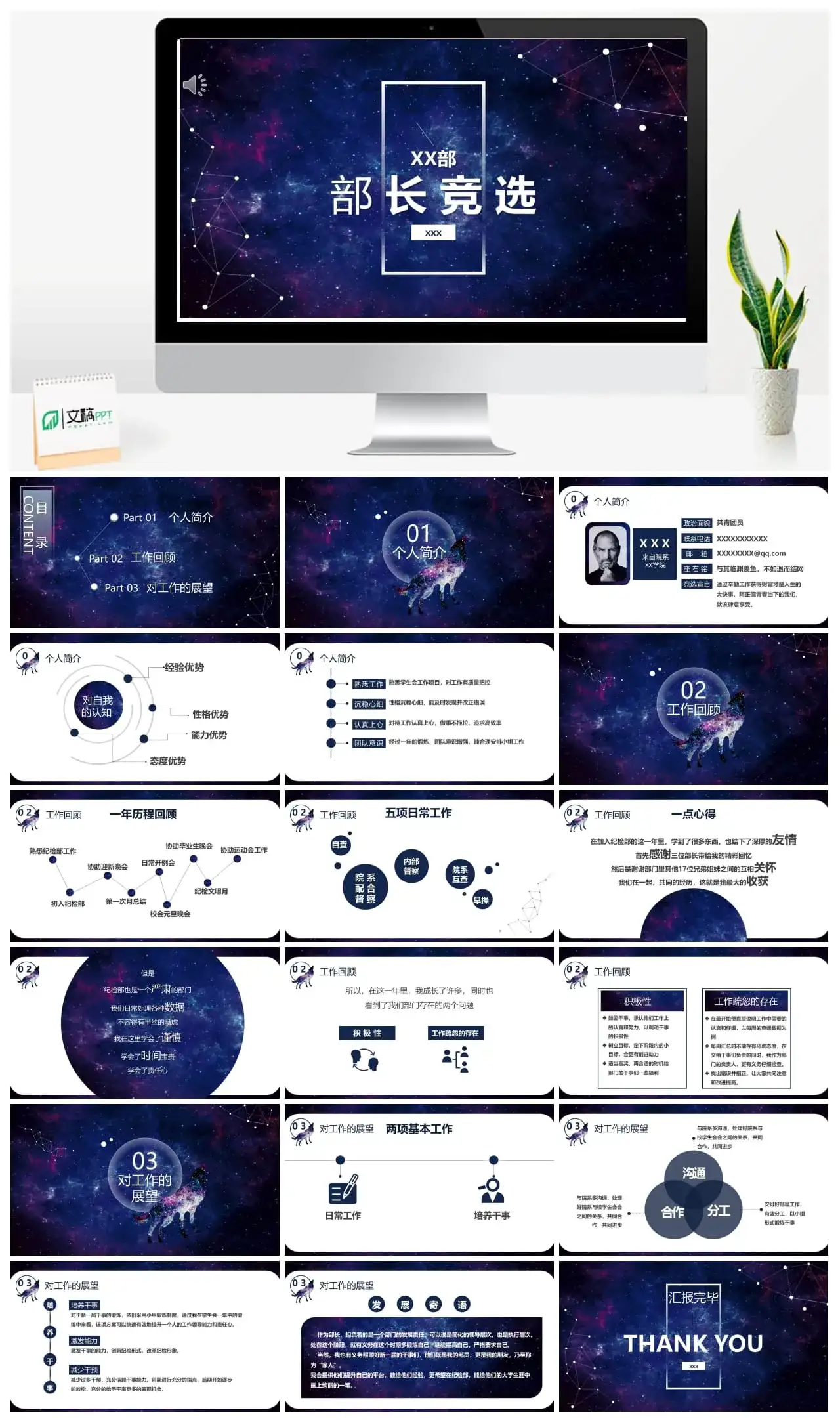 XX部部门竞选部长PPT
