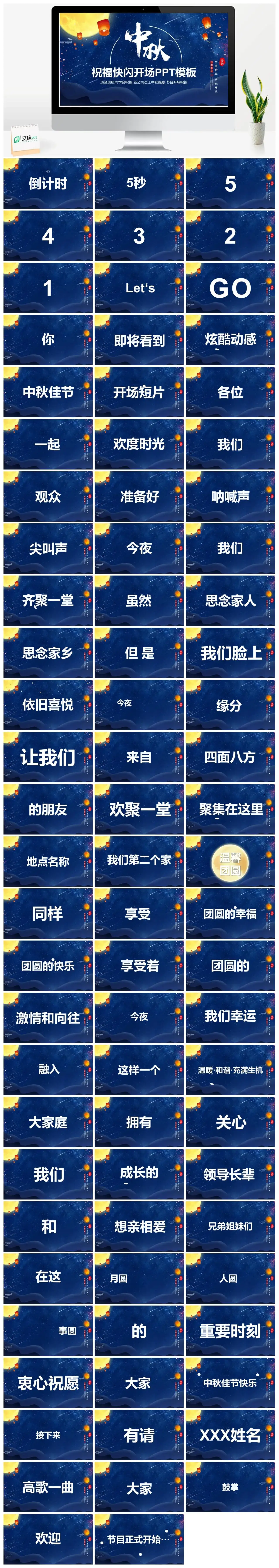 祝福快闪开场PPT模板