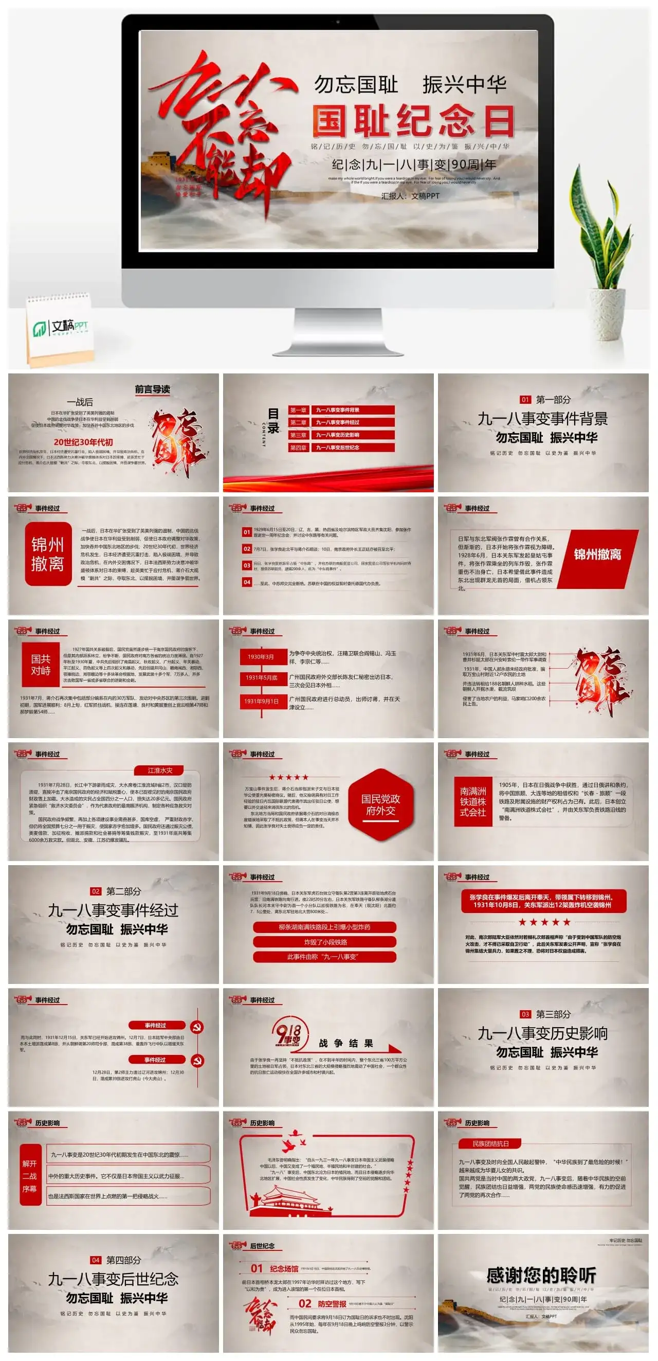 纪念九一八事变ppt周年纪念
