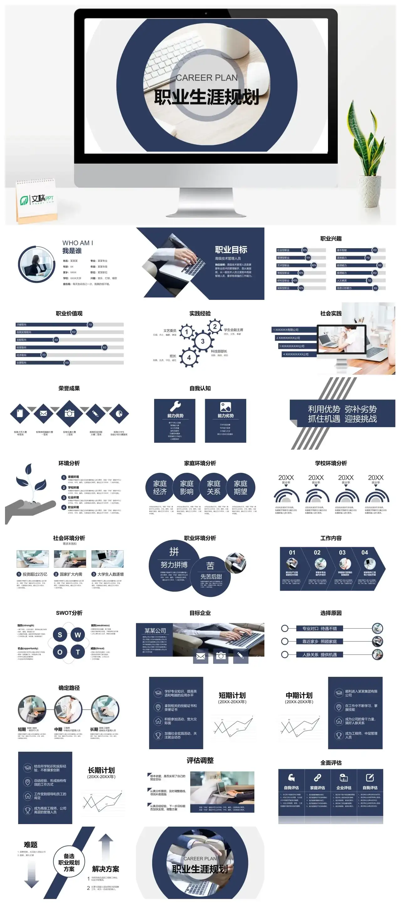 商务风职业规划PPT模板