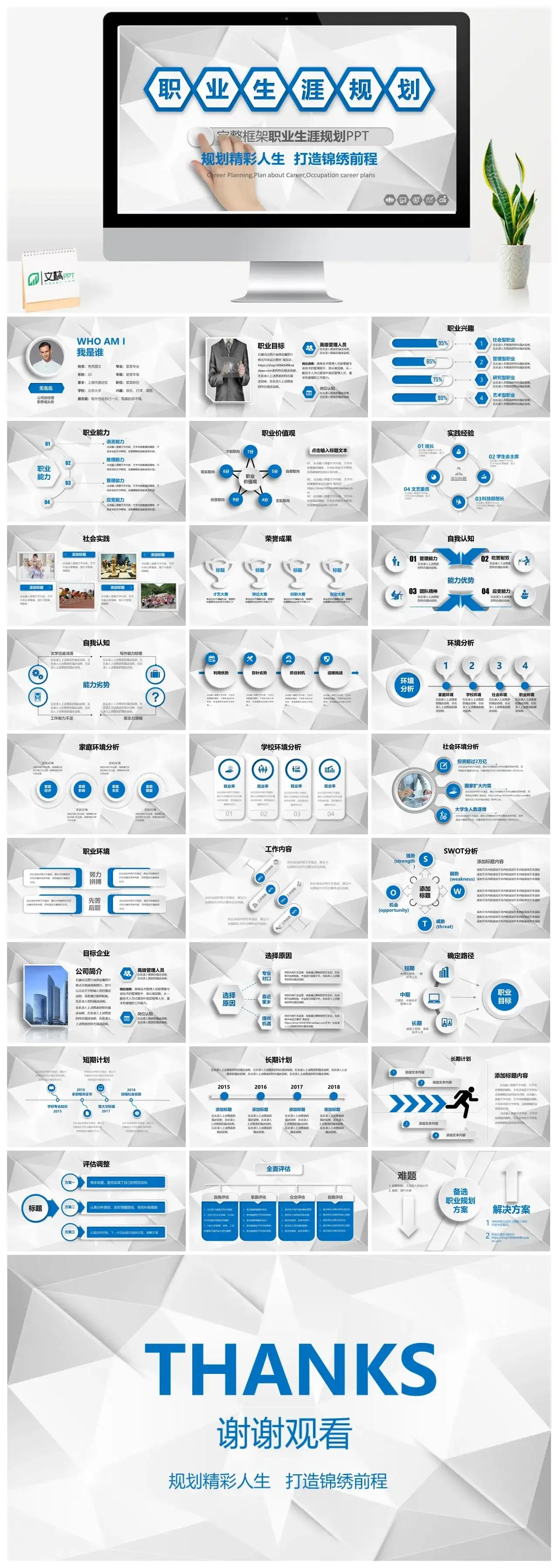 完整框架职业生涯规划PPT