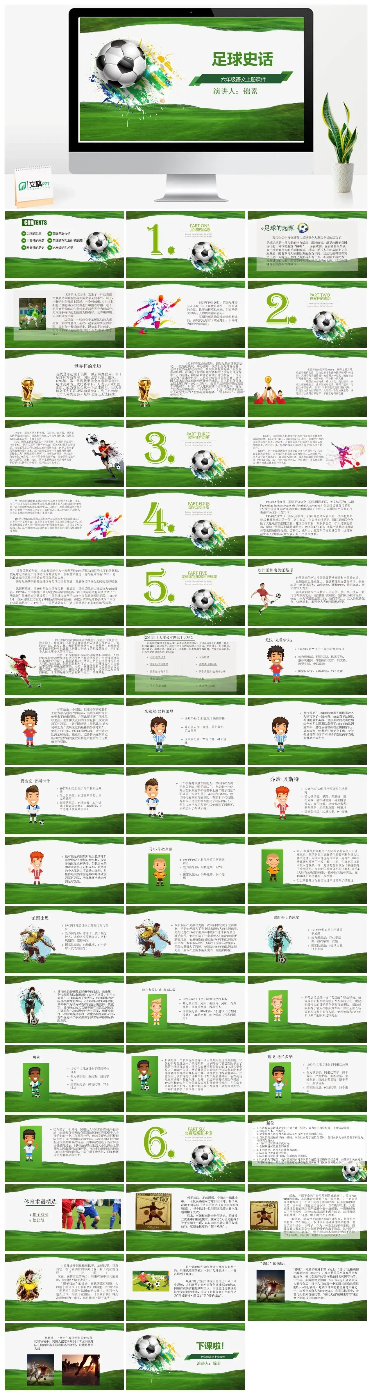 北师大版六年级足球史话PPT课件