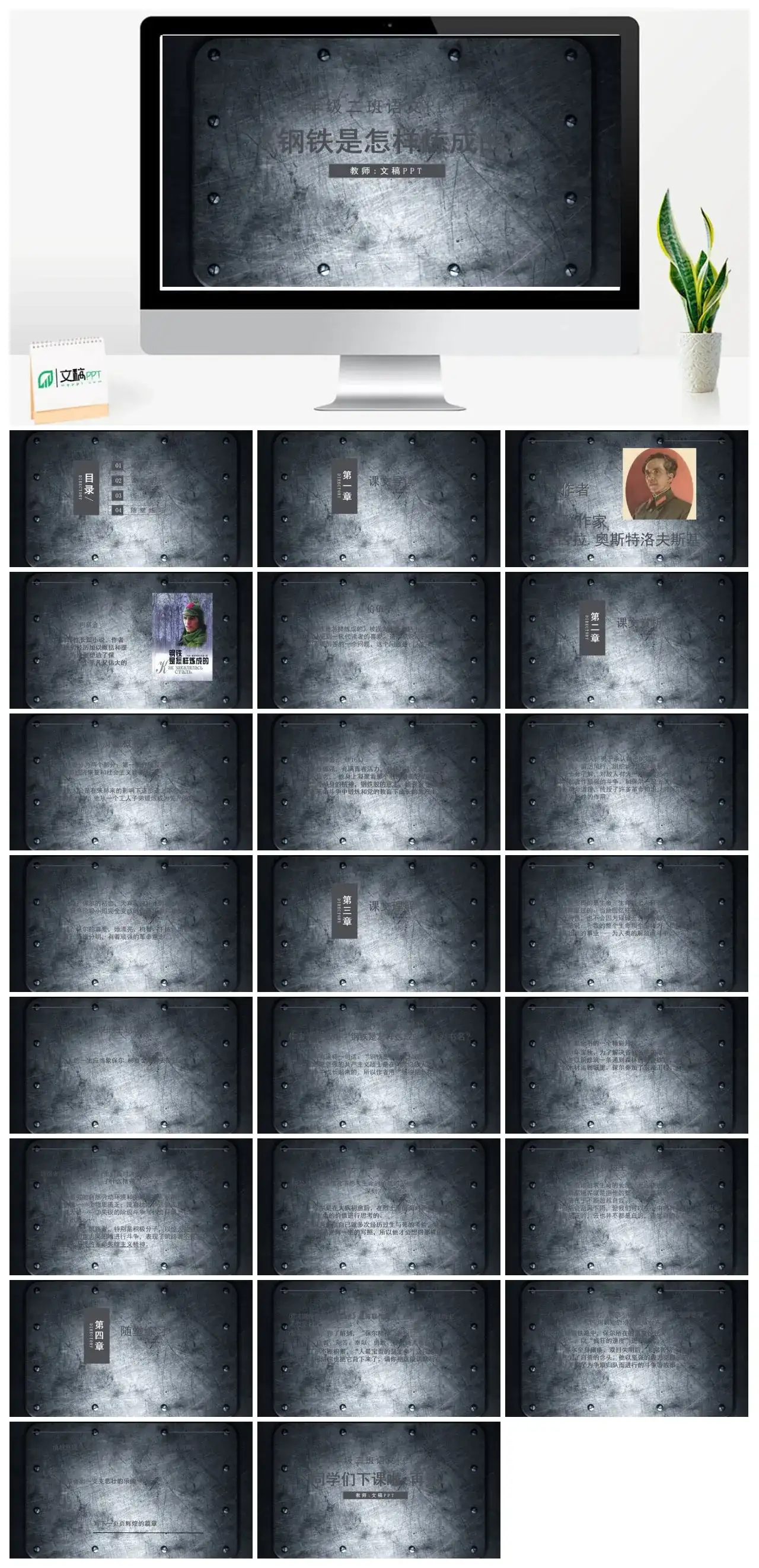 人教版八年级钢铁是怎样炼成的1PPT课件