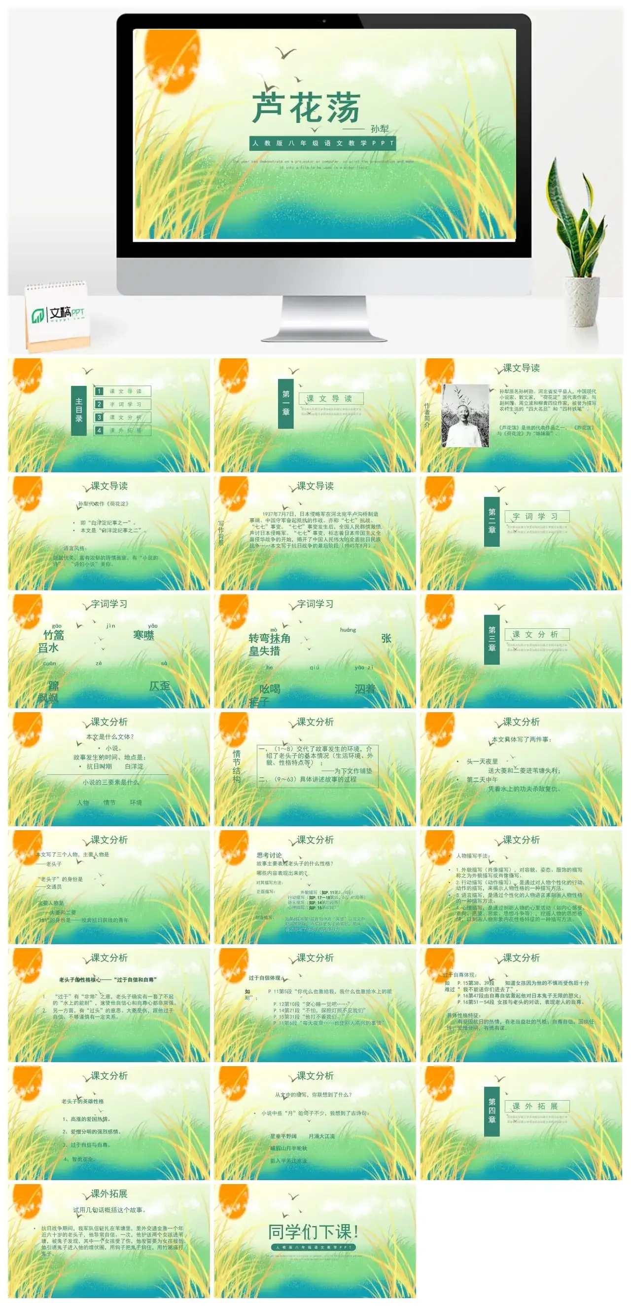 人教版八年级芦花荡PPT课件