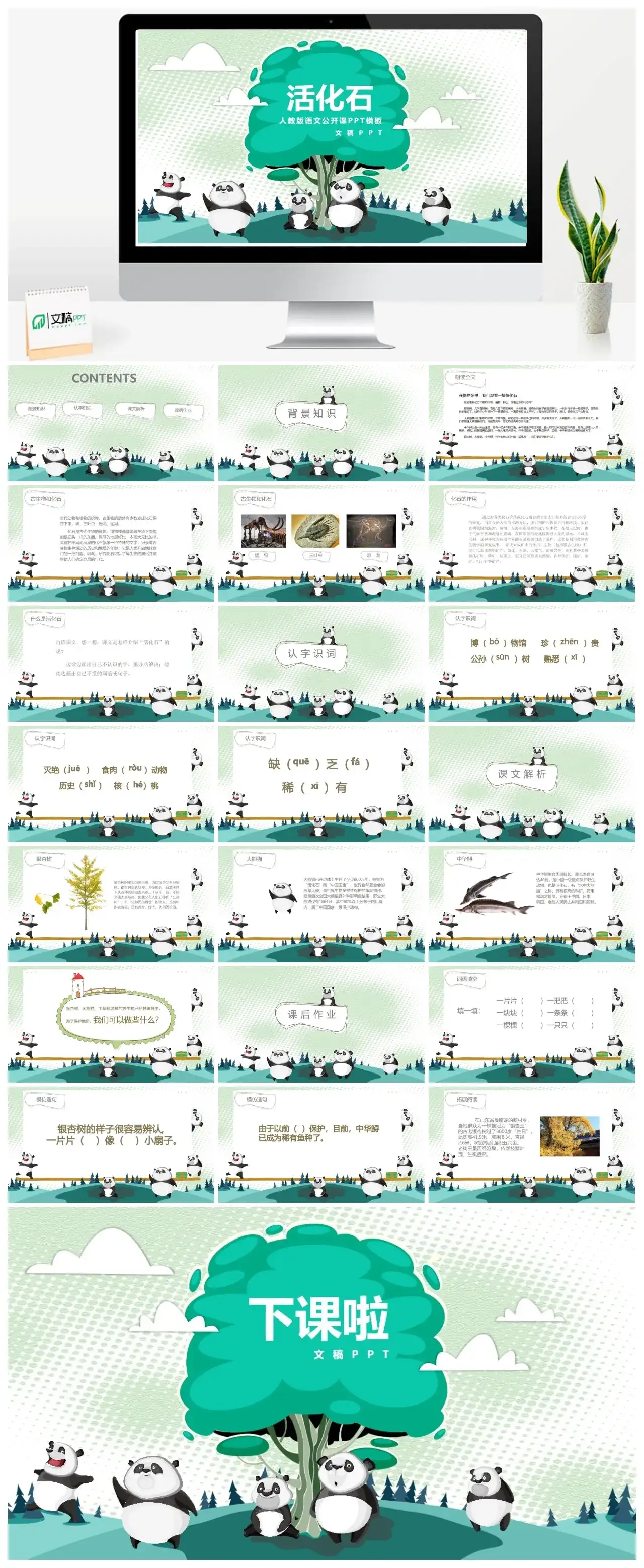 人教版二年级活化石2PPT课件