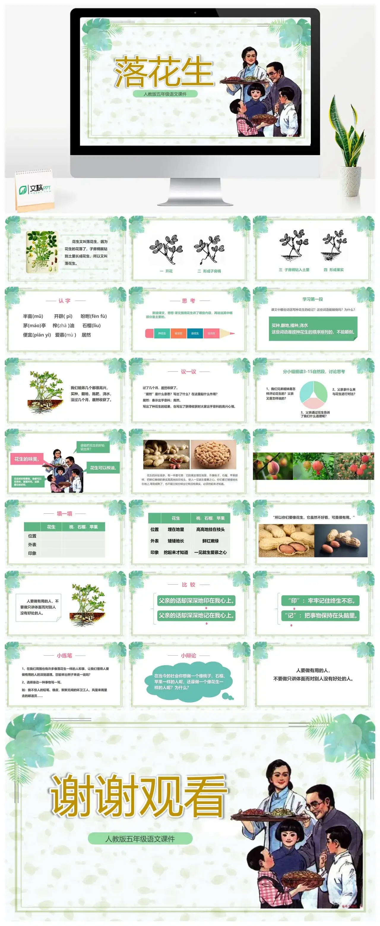人教版五年级落花生2PPT课件