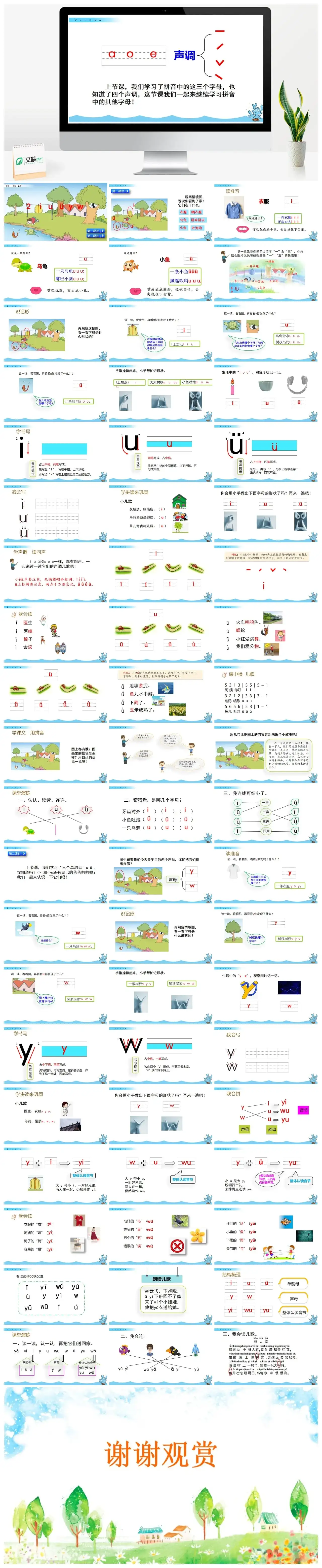 一年级课件PPT课件二汉语拼音2iuüyw汉语拼音2iuüyw