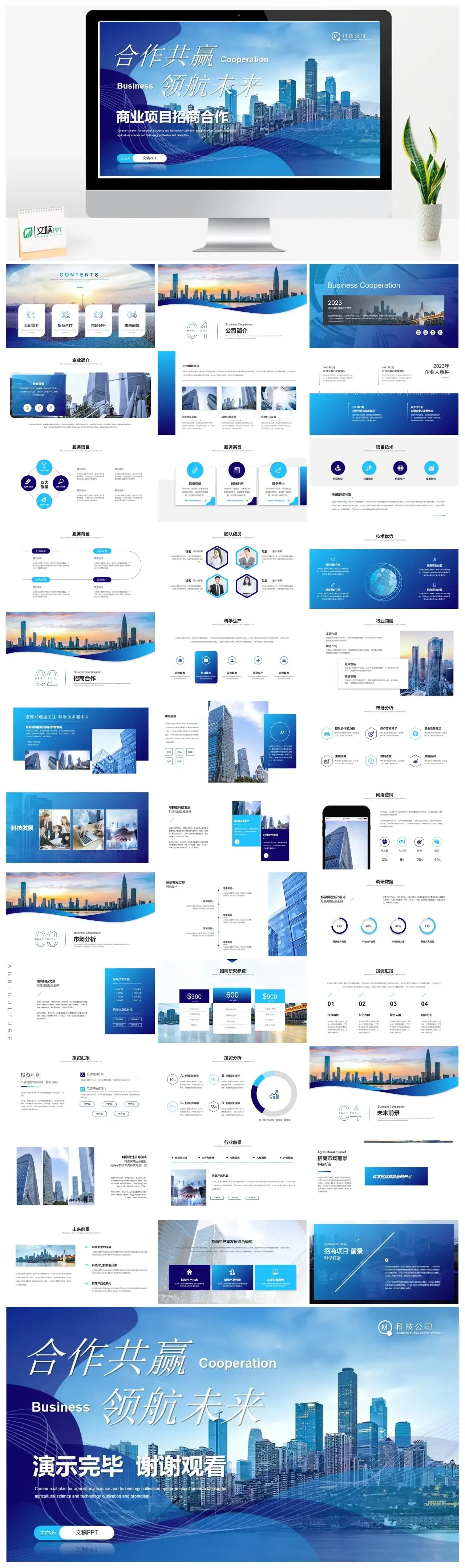 “合作共赢领航未来”商业项目招商合作PPT模板
