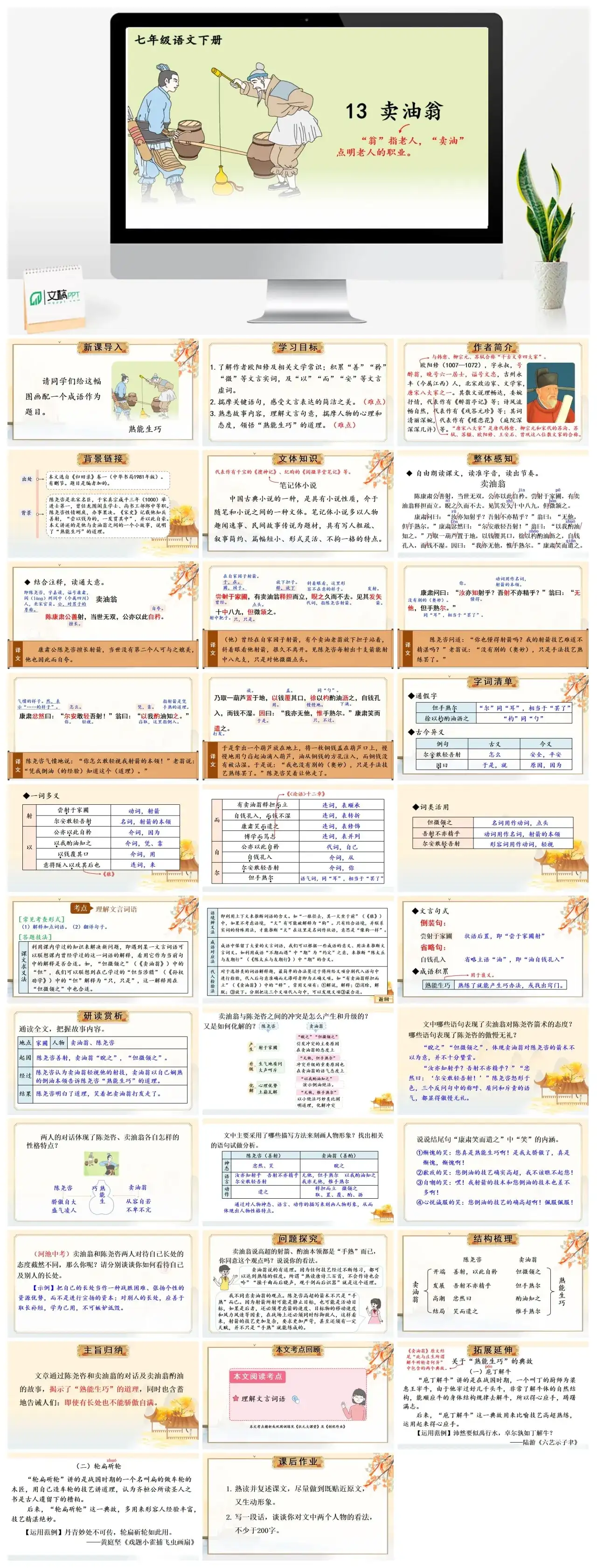 七年级语文下册课件二第三单元13卖油翁