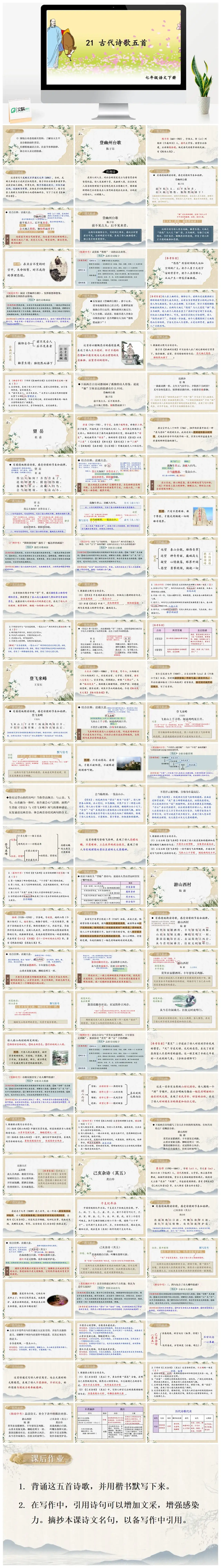 七年级语文下册课件二第五单元21古代诗歌五首