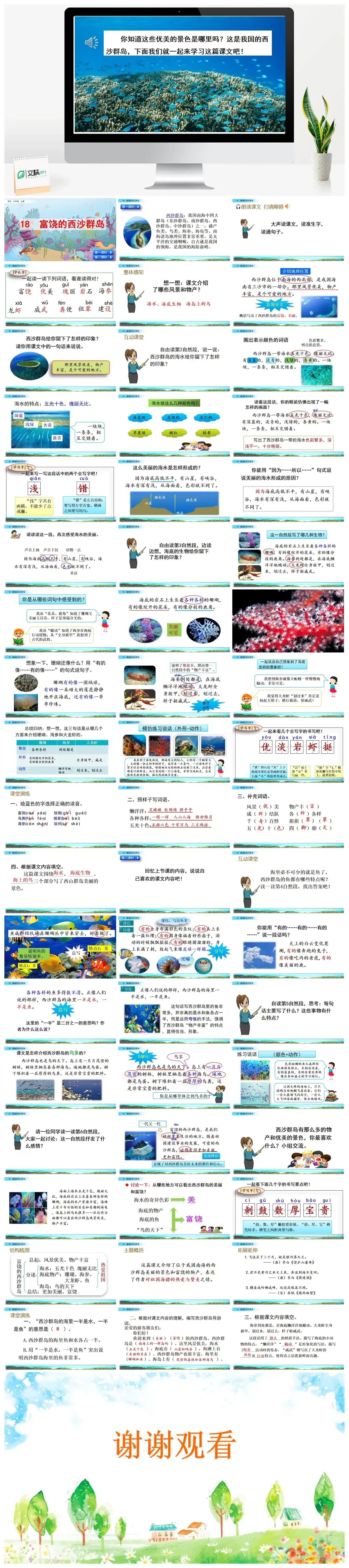 三年级上册课件课件二18富饶的西沙群岛