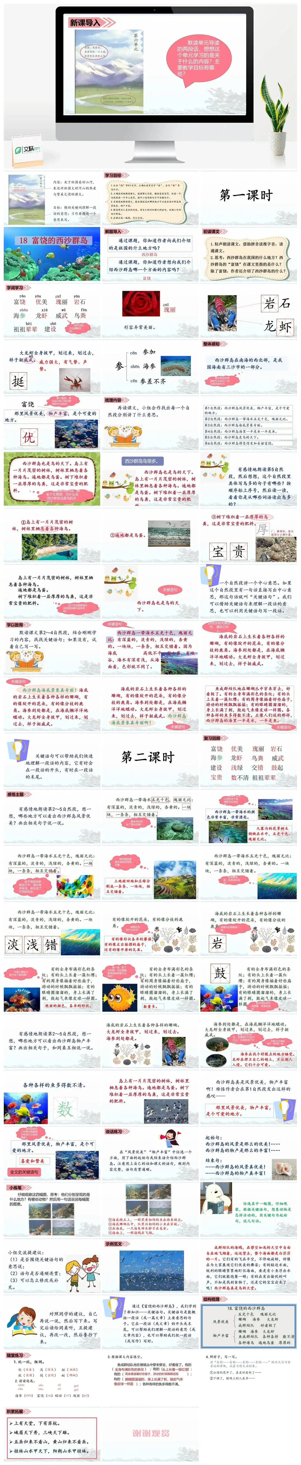 三年级上册课件课件三第六单元18.富饶的西沙群岛