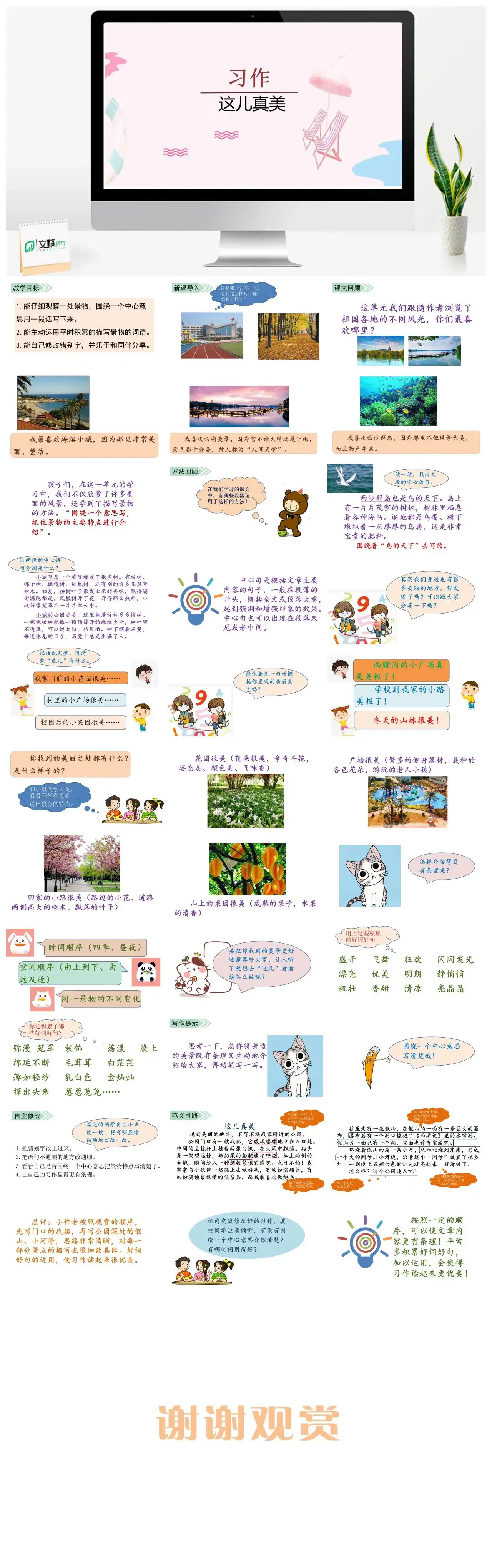 三年级语文课件课件三第六单元习作这儿真美