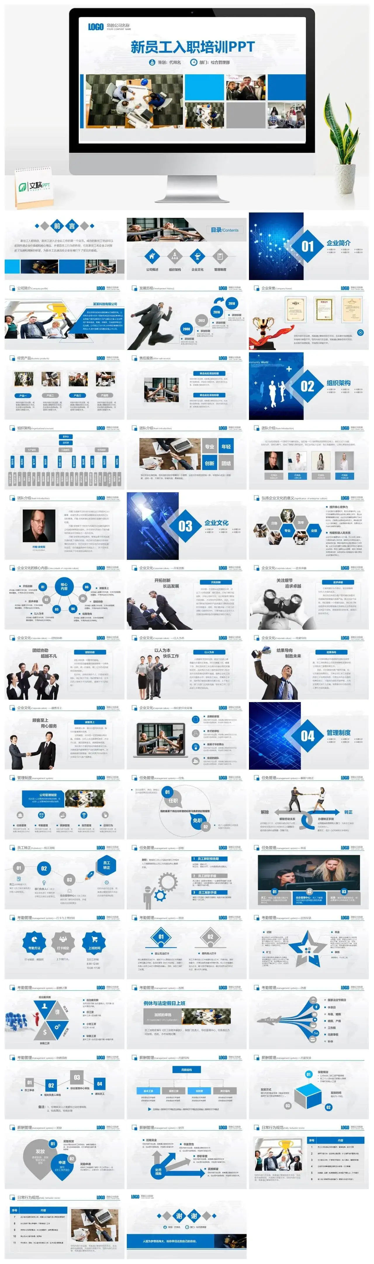 新员工入职培训PPT模板