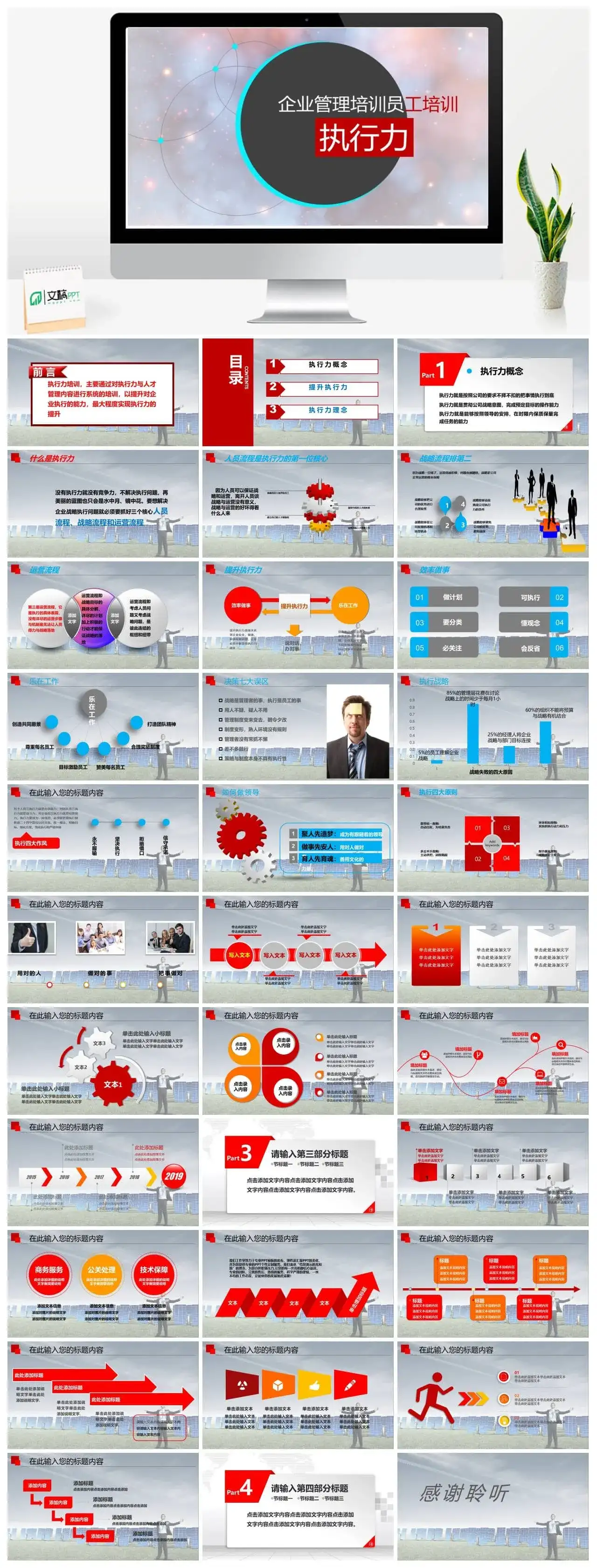 企业培训员工执行力培训PPT模板