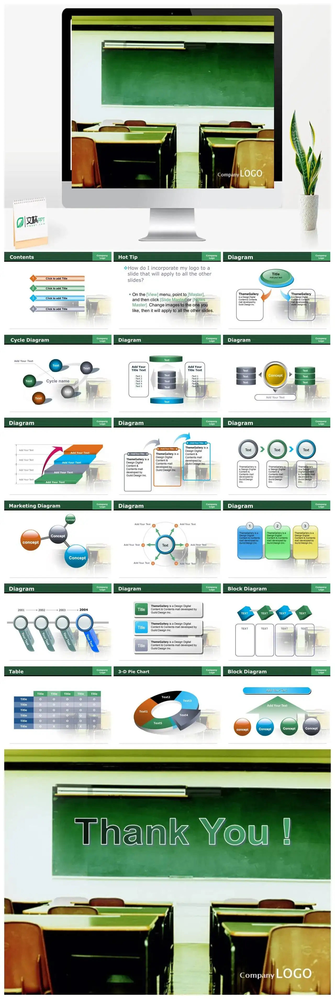 欧美风格教育PPT模板