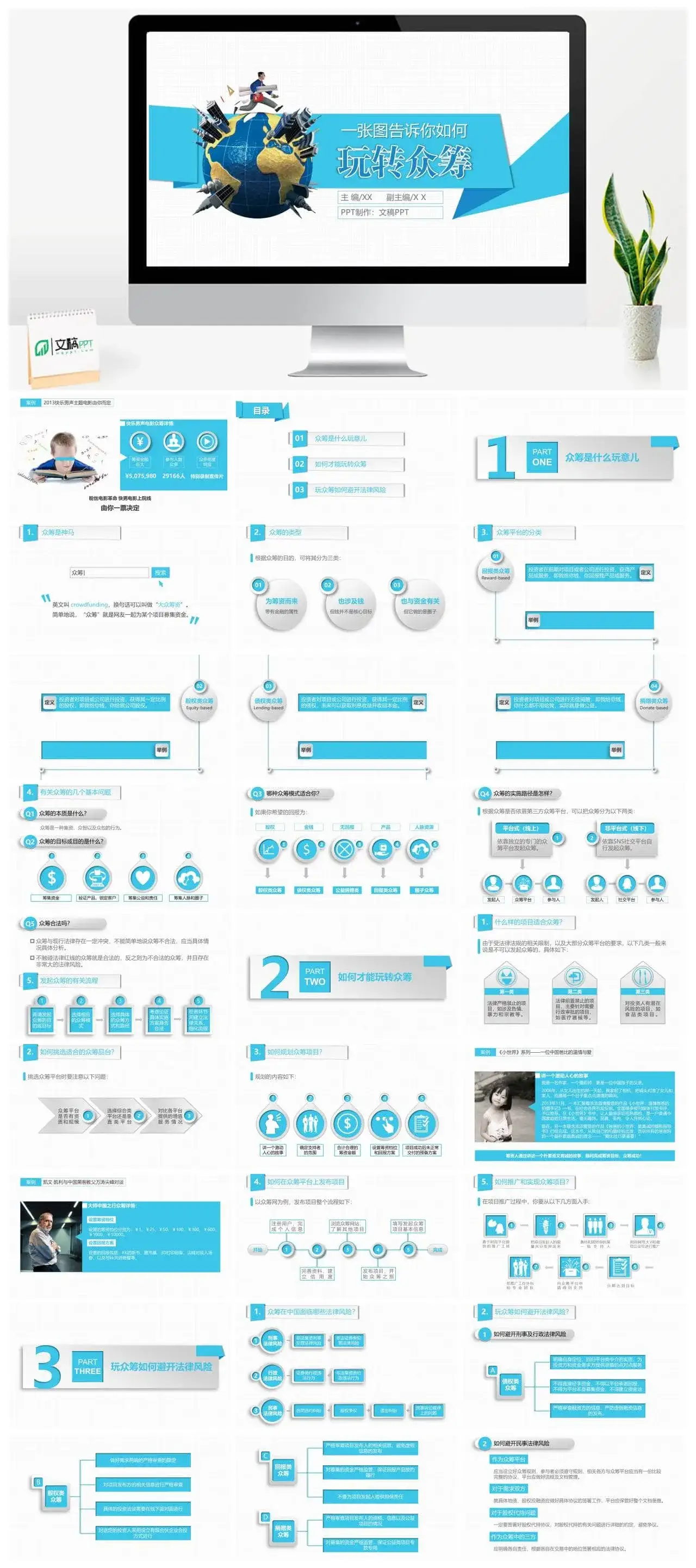 玩转众筹创意演讲PPT模板