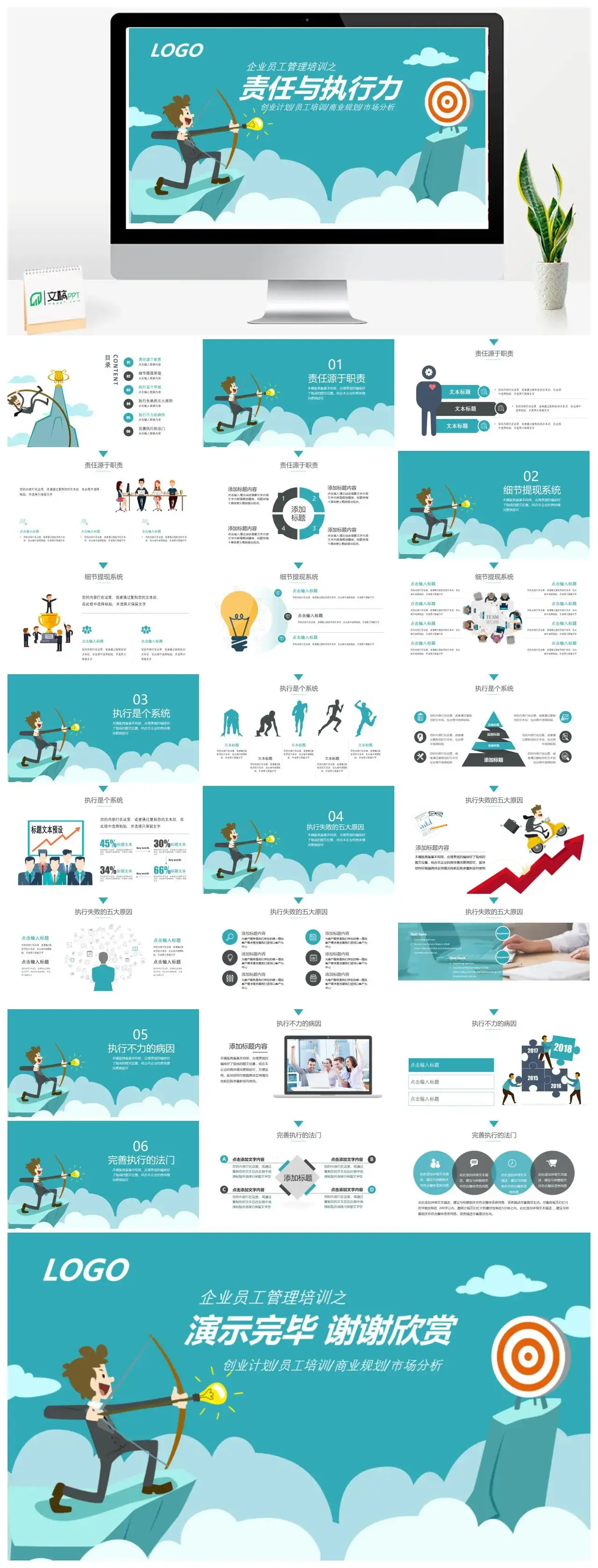 责任与执行力培训课件PPT模板