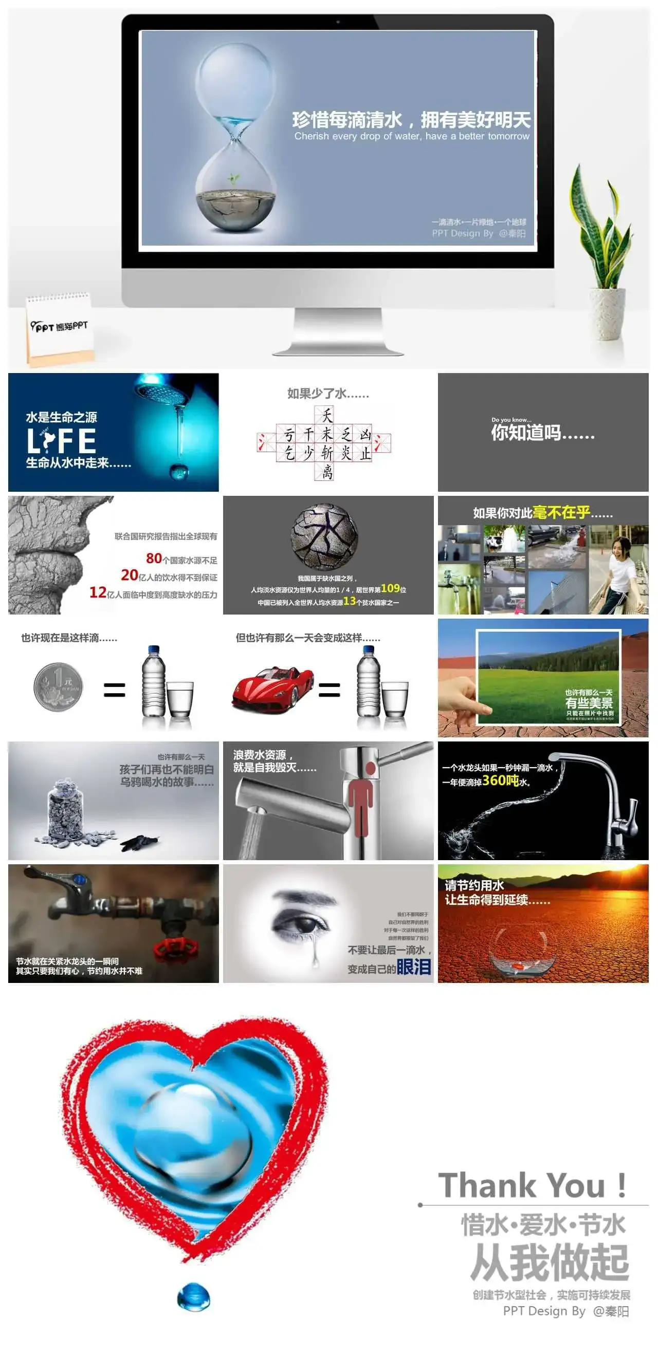 倡导宣传节约用水PPT作品