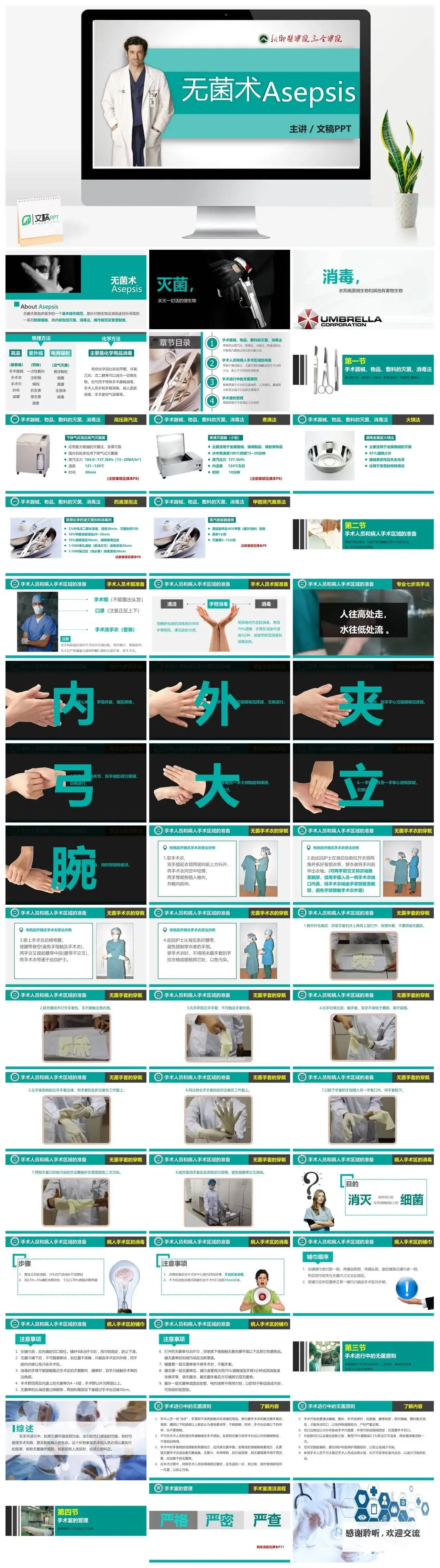 无菌操作无菌术PPT课件模板