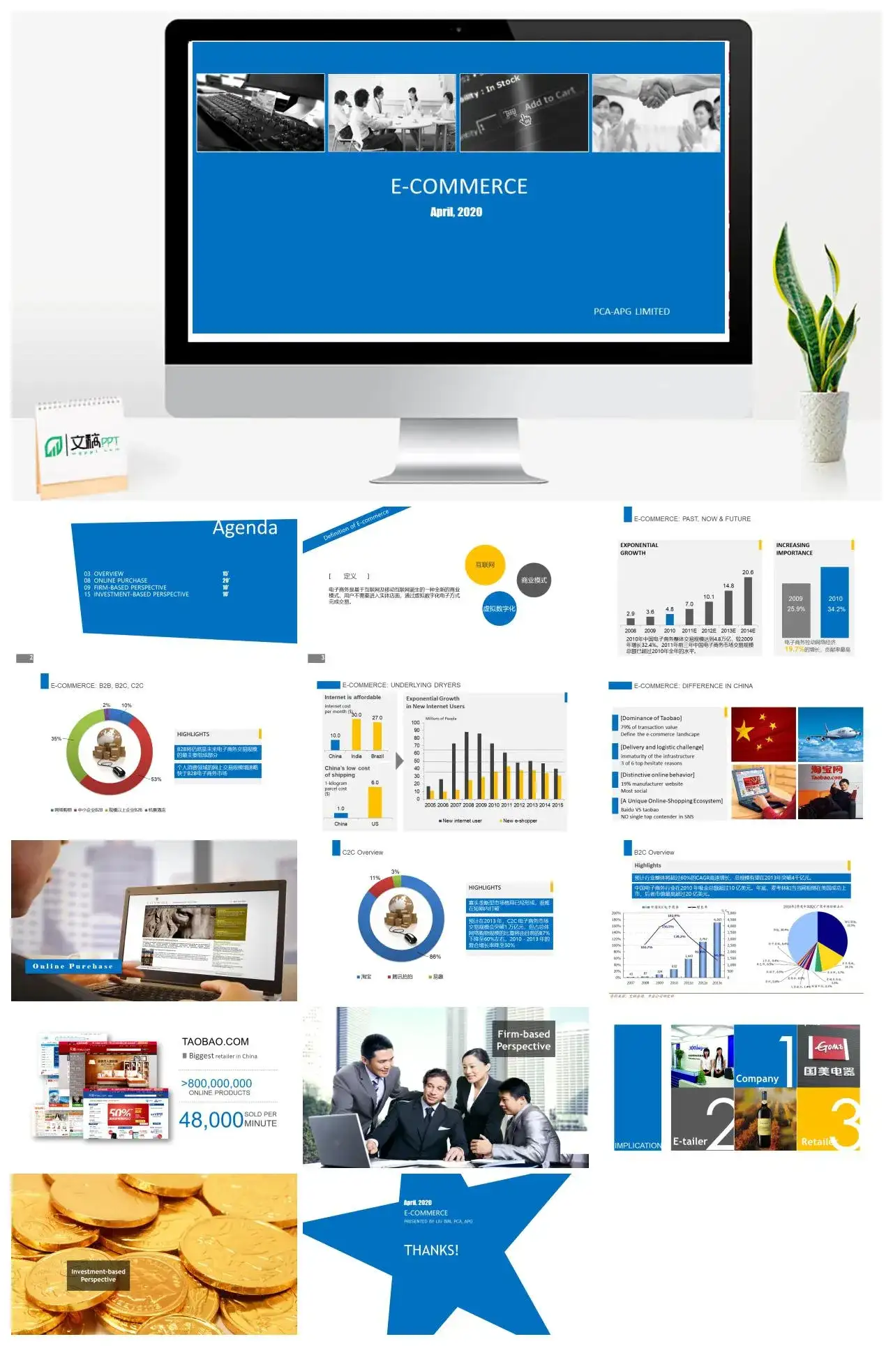 经典WWW电子商务PPT模板