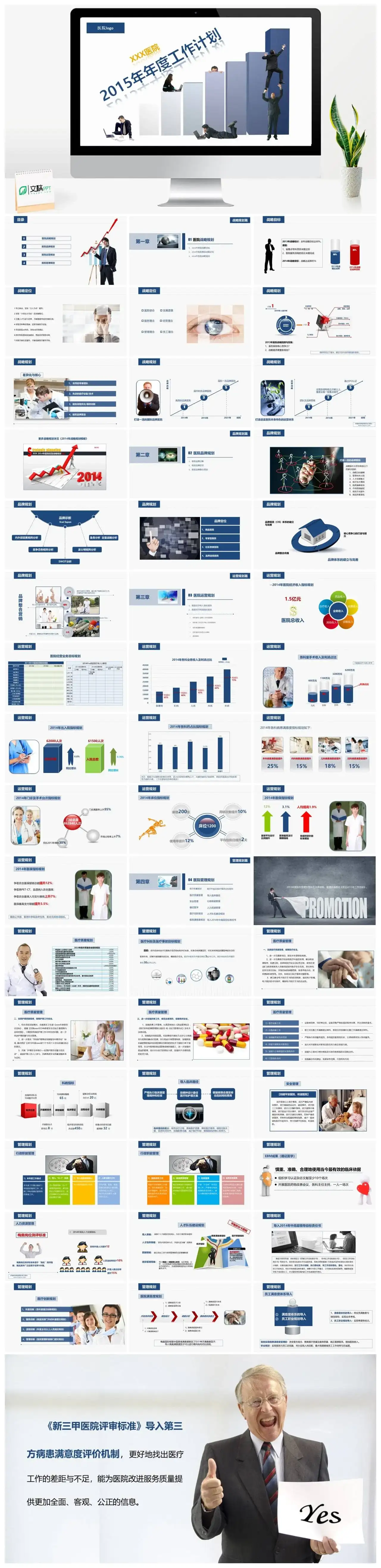 医院医疗机构工作计划PPT模板