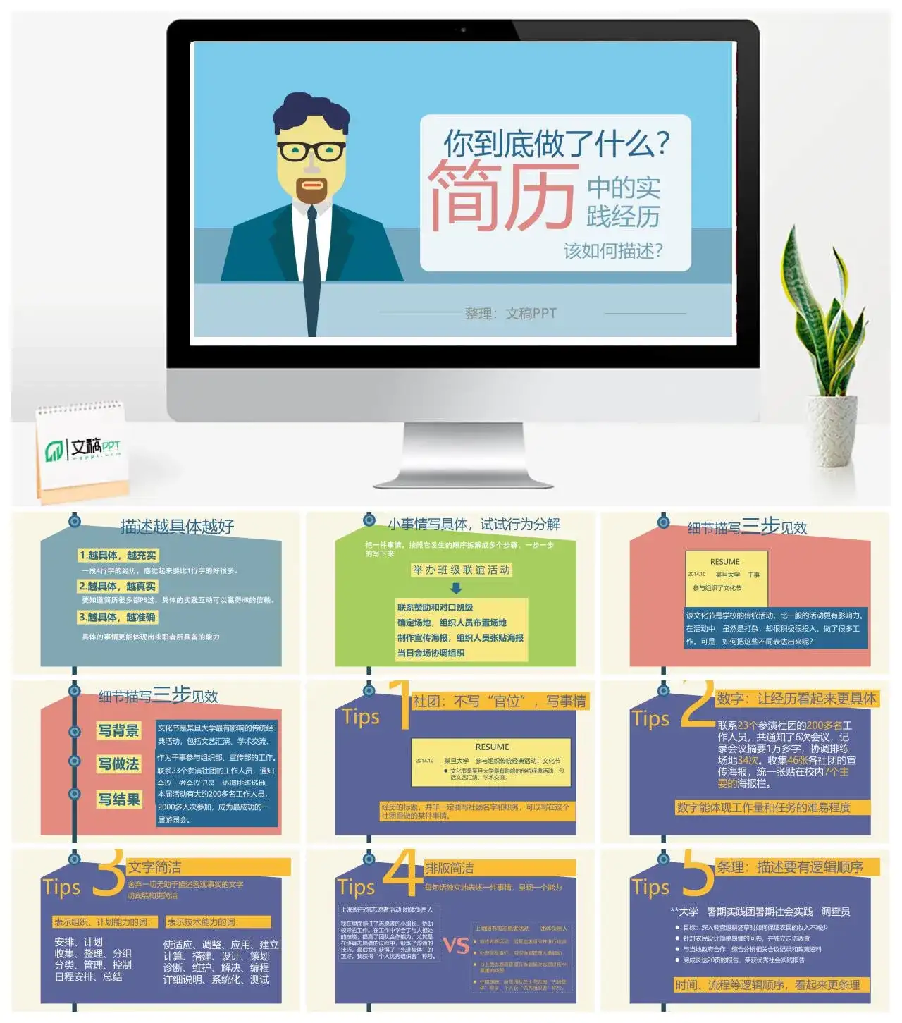 简历中实践经历的写法PPT