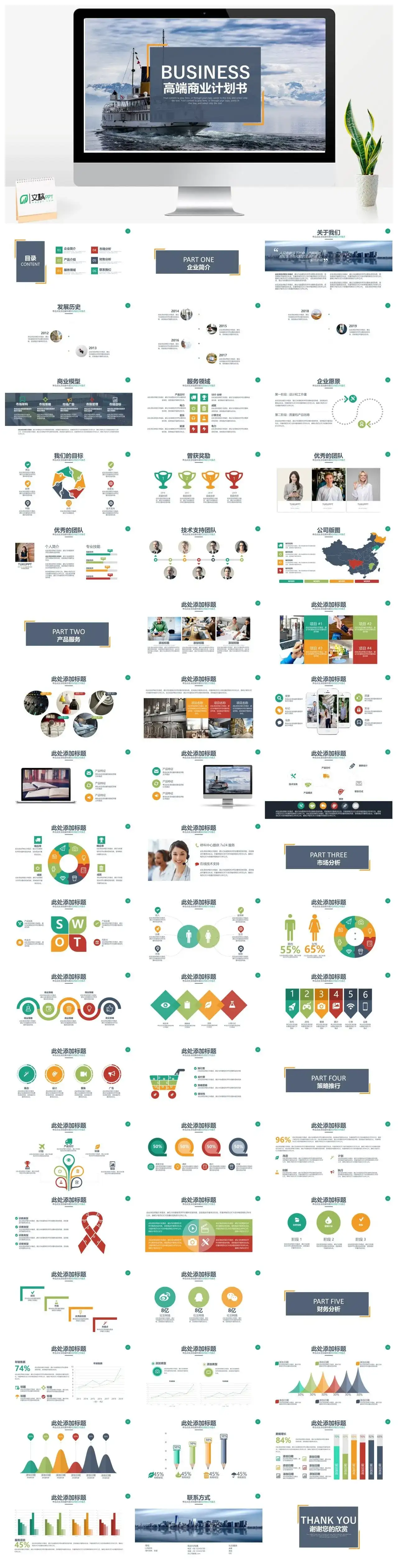 商务产品运营公司介绍商业计划书PPT模板