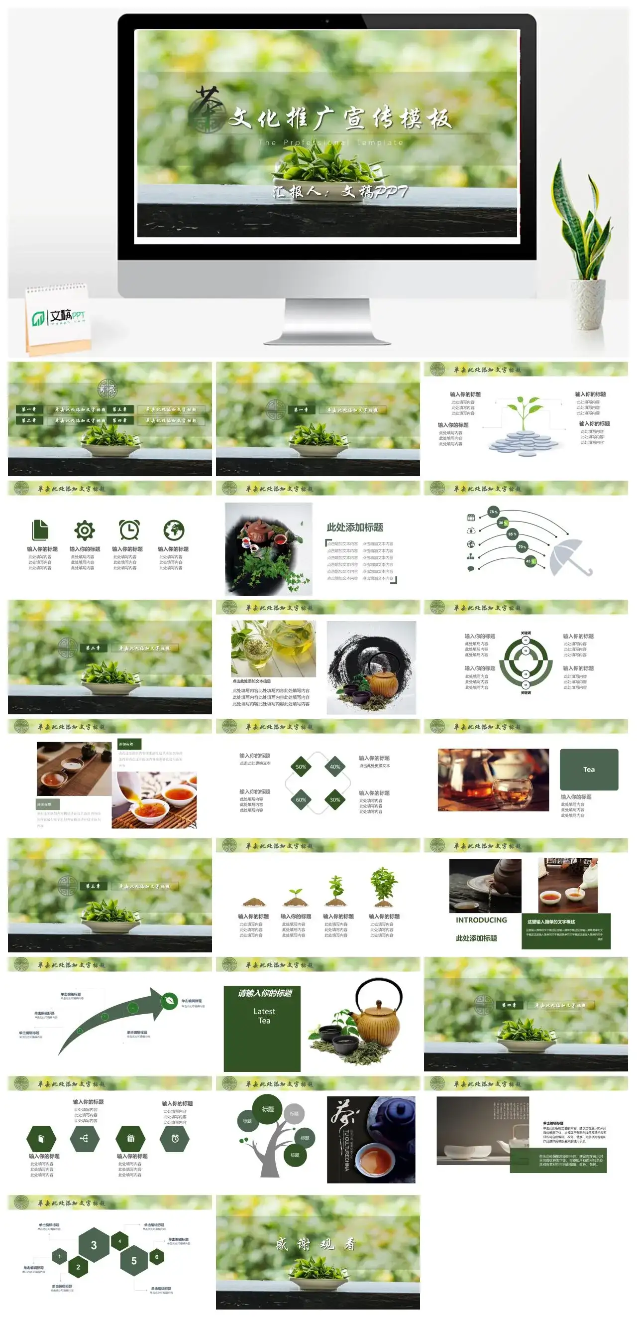 茶文化推广宣传PPT模板