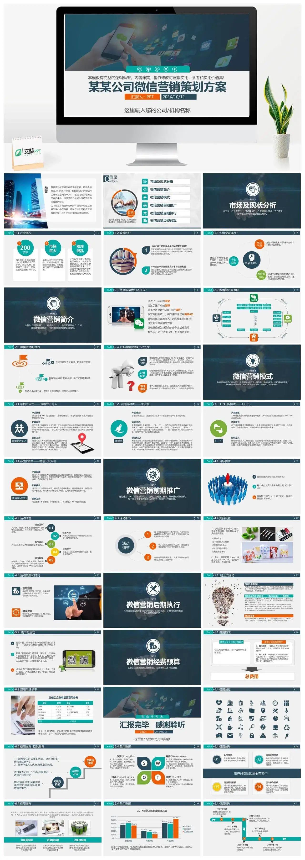 某公司微信营销策划方案PPT模板